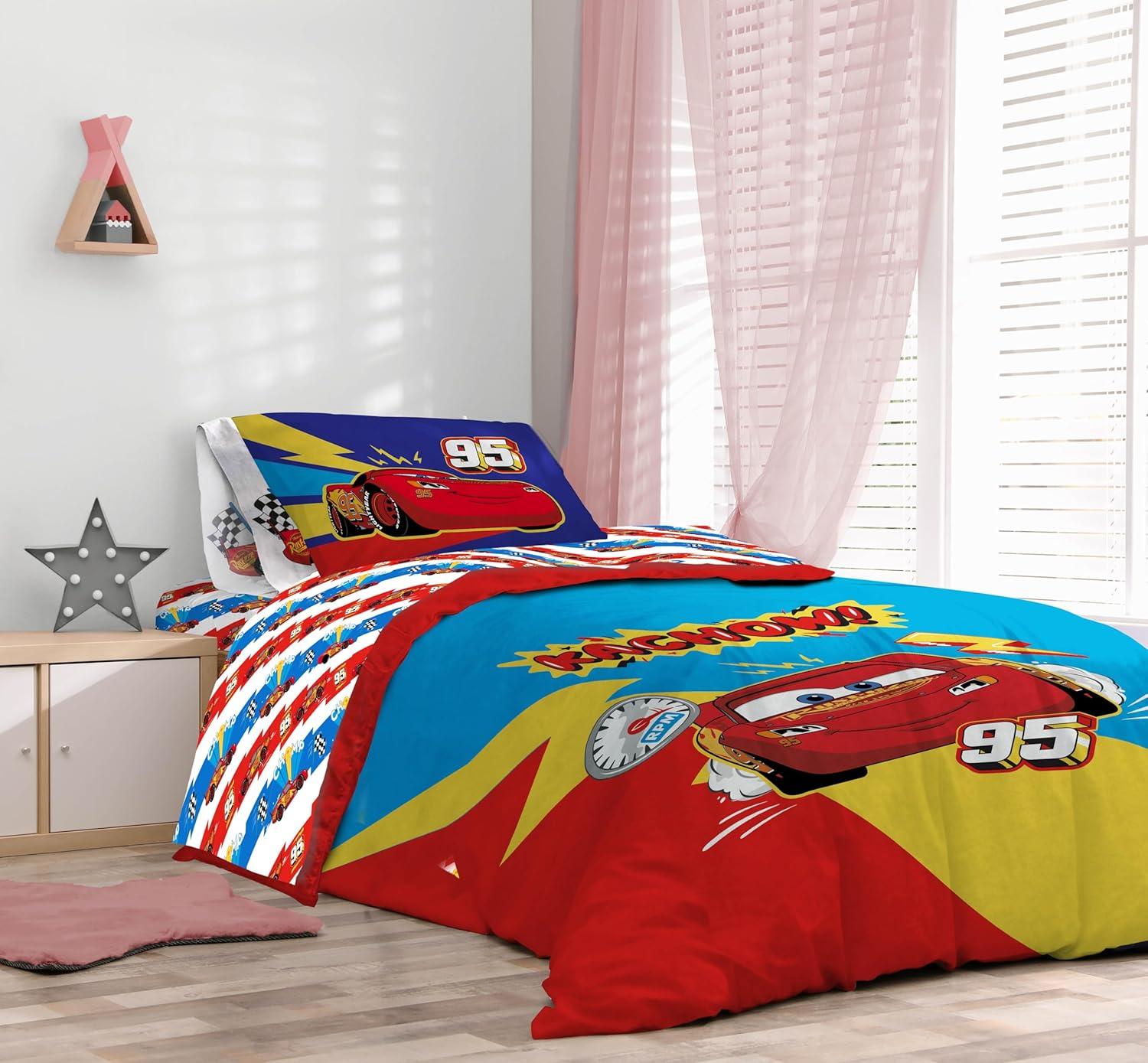 Sunny Side Up Disney Pixar Cars 7 Piece Full Size Bed Set with Sham