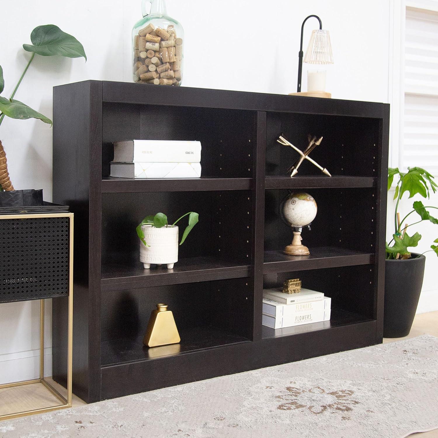 Concepts in Wood Book Shelf - Wood Bookcase Furniture 48 x 36" - Espresso