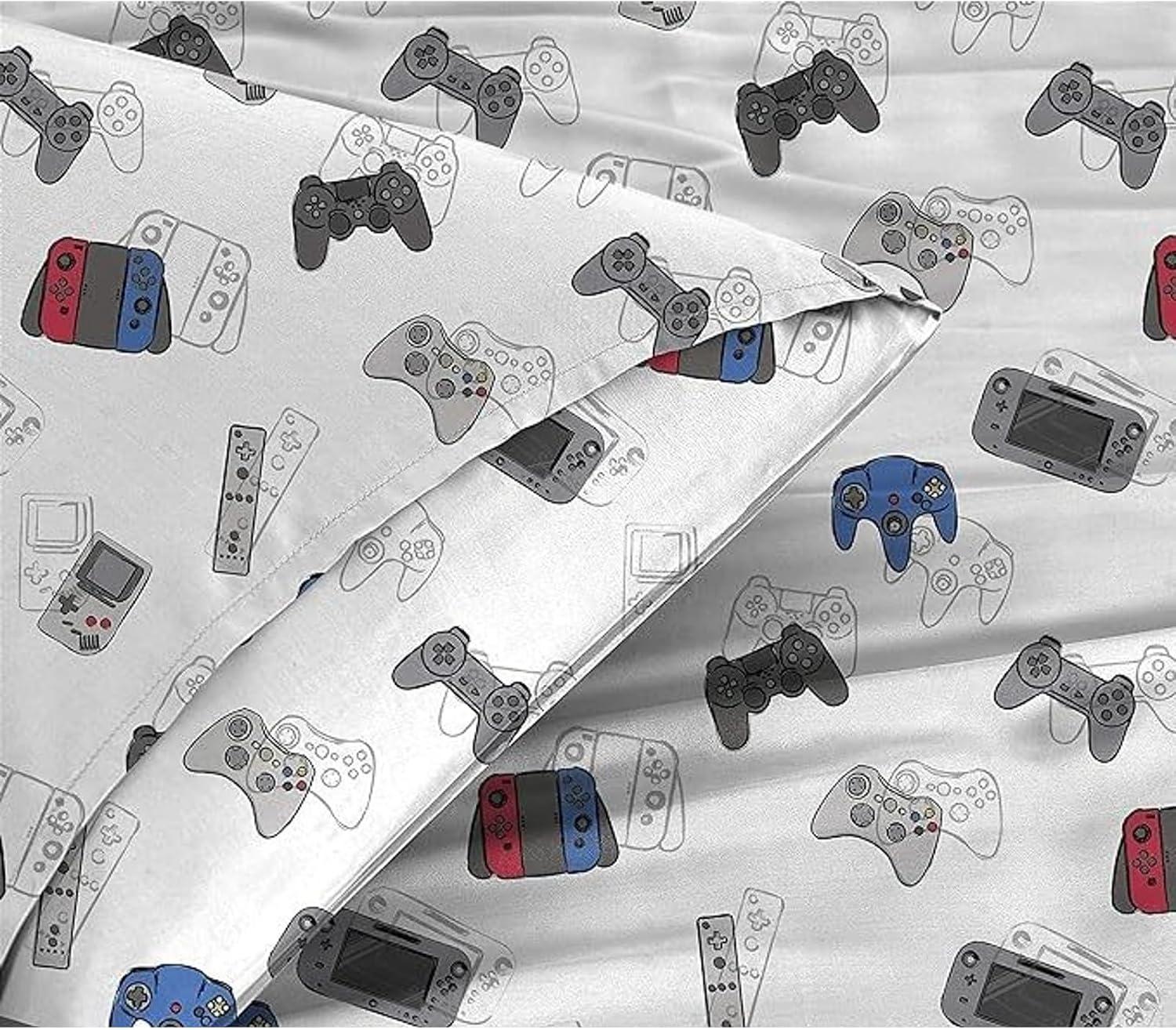 Tadpoles Gamer Comforter Sheet Set | Game Controllers Print - 100% Softly Brushed Microfiber Polyester