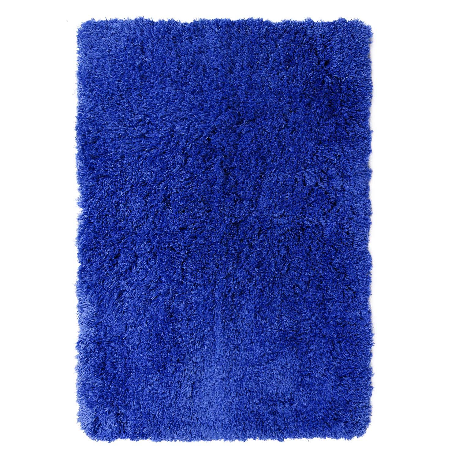 Clara Clark Set of 3 Absorbent Bath Mat Non-Slip Backing Rubber Bathroom Rugs, Large, 20x32, Royal Blue