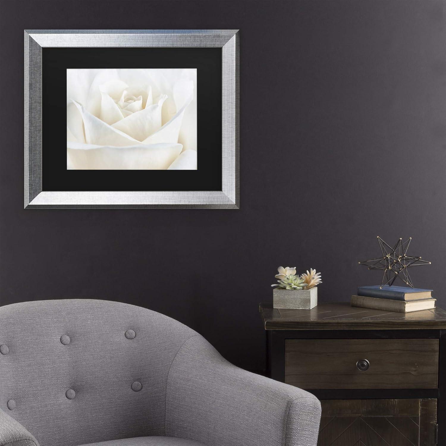 Pure White Rose Framed Photographic Print