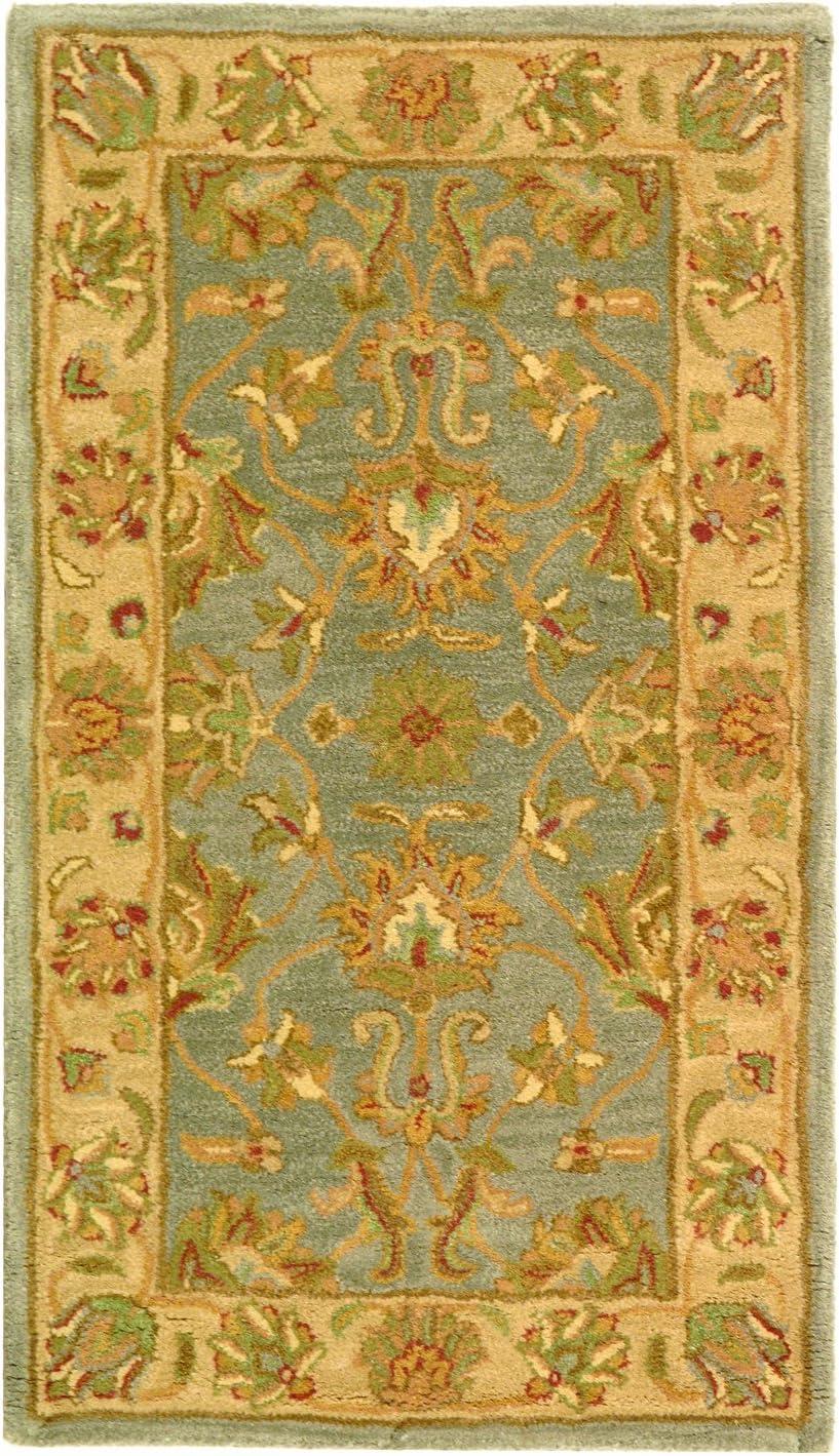 Heritage HG343 Handmade Accent Rug - 2'x3' - Brown/Blue - Safavieh