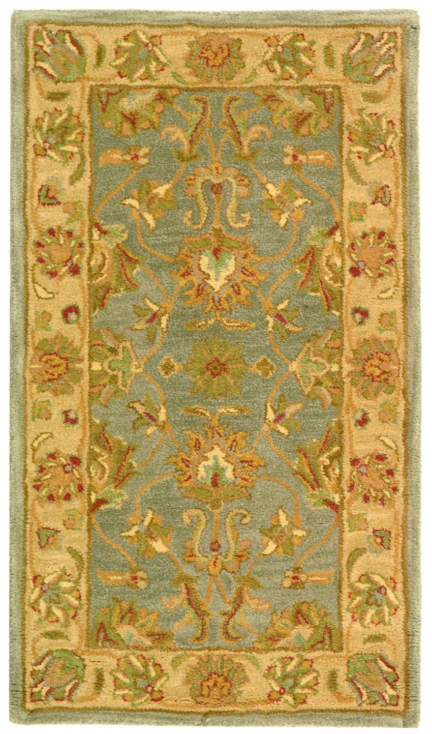 Heritage HG343 Handmade Accent Rug - 2'x3' - Brown/Blue - Safavieh