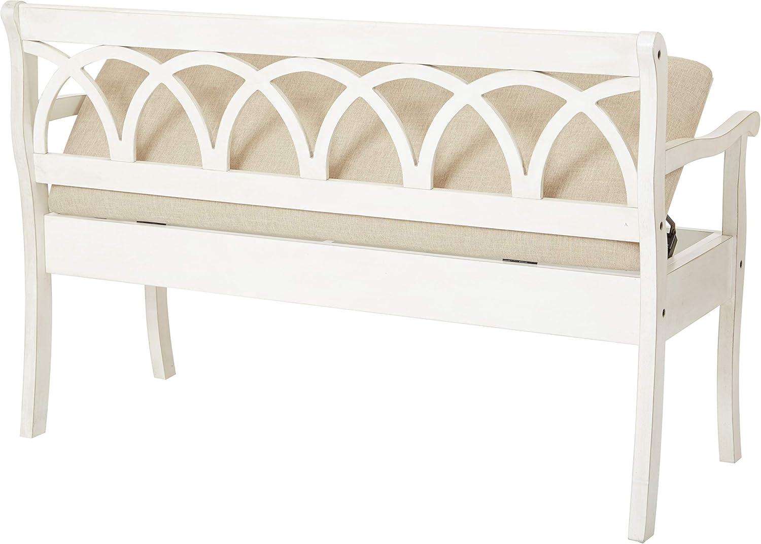 Coventry Storage Bench Beige/White - OSP Home Furnishings