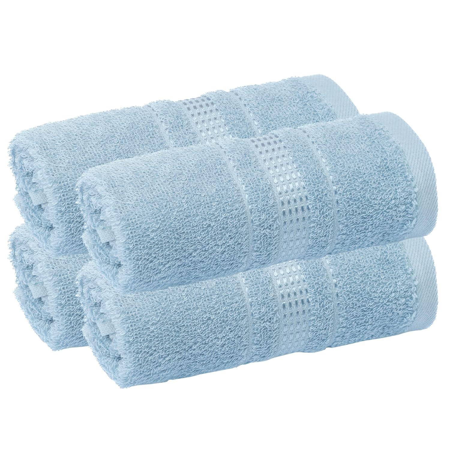 Melissa Linen, 2 Piece Hand Towel Pack Premium Cotton Soft Absorbent 20 x 35 in, Mint Green
