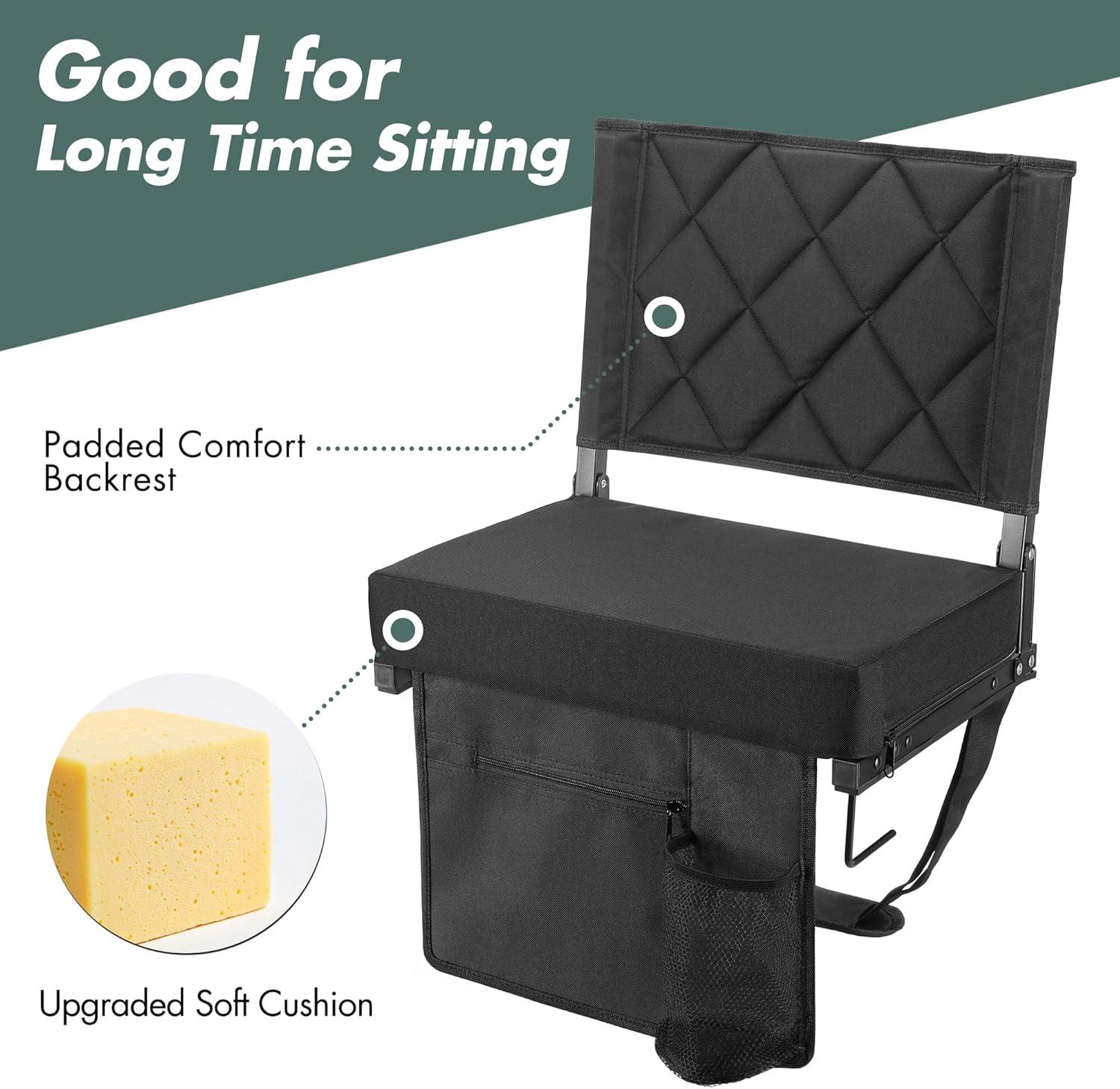 Bridgetta Folding Stadium Seat with Cushions