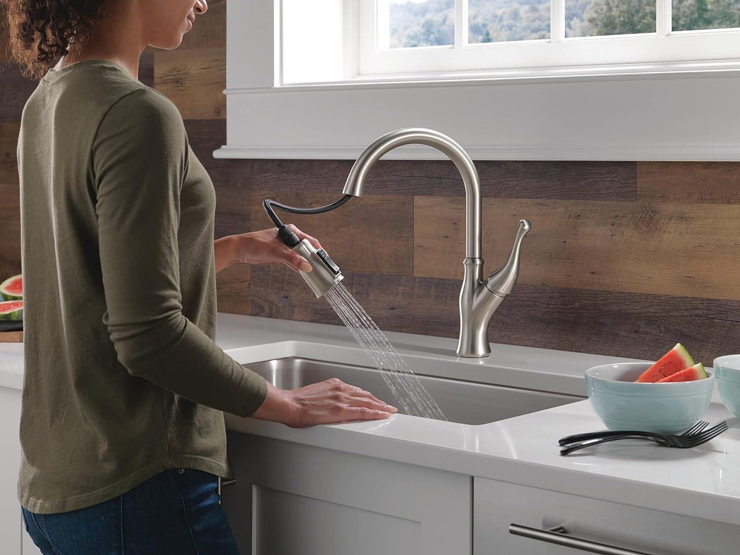 Ophelia Pull Down Single Handle Kitchen Faucet , add ShieldSpray to spray options