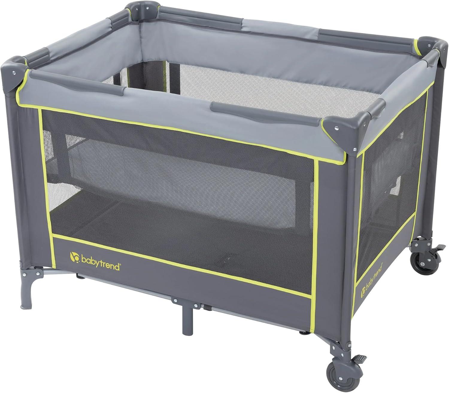 Baby Trend Portable Playard with Bassinet - Twinkle Lime