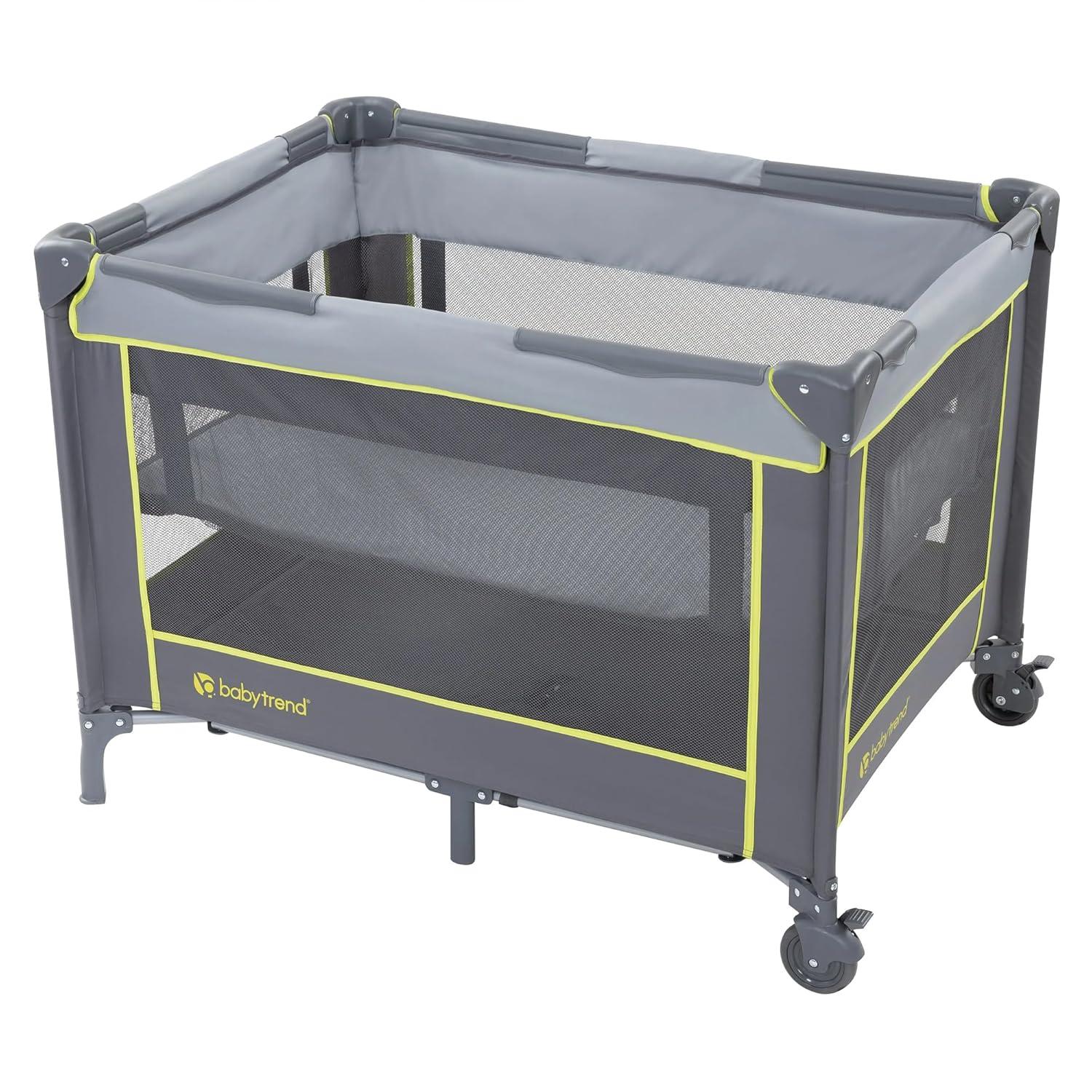 Baby Trend Portable Playard with Bassinet - Twinkle Lime