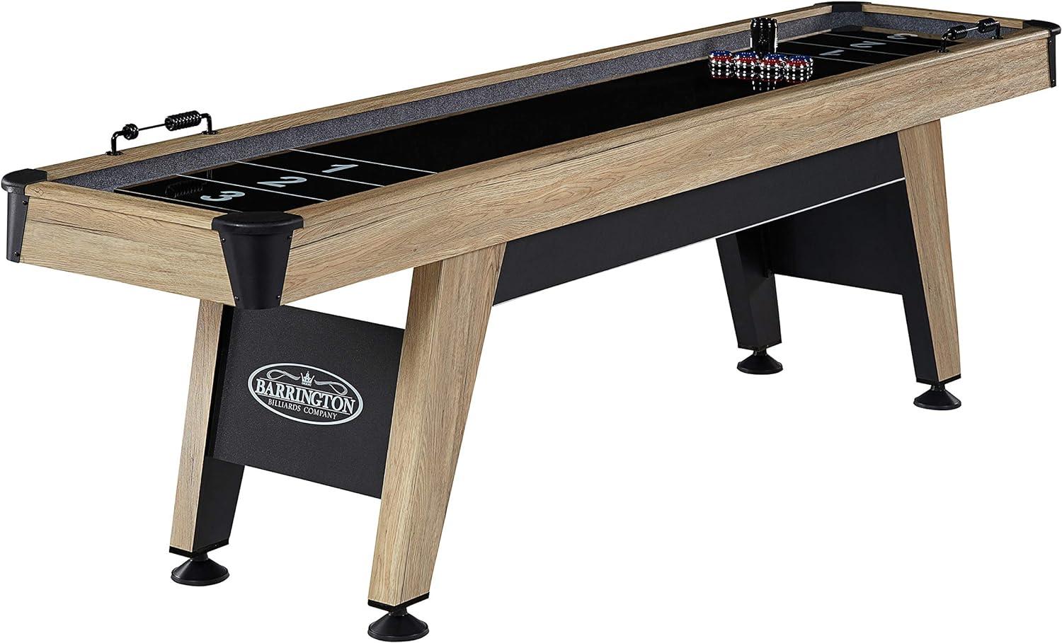 Barrington Billiards Company Barrington Billiards 12' Coventry Shuffleboard Table With Scratch-Resistant Playfield and 8 Puck Set