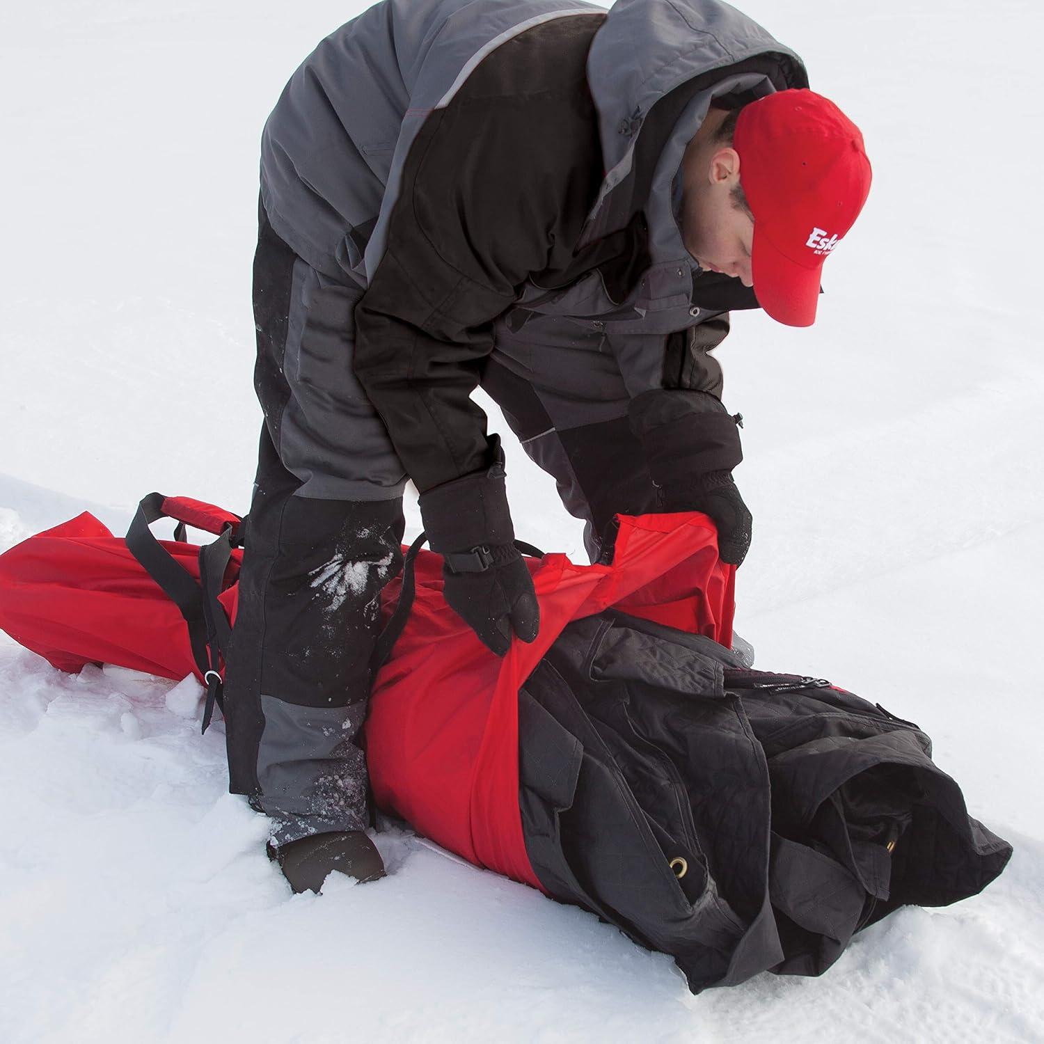 FatFish 949iG Red and Gray 4-Person Insulated Pop-Up Ice Shelter