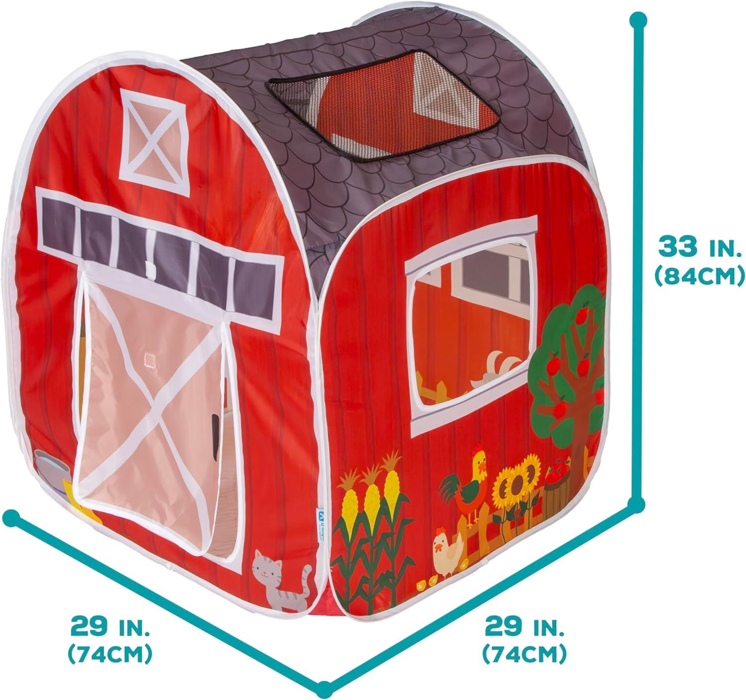 Red Farm House Pop-Up Tent with Mesh Panels