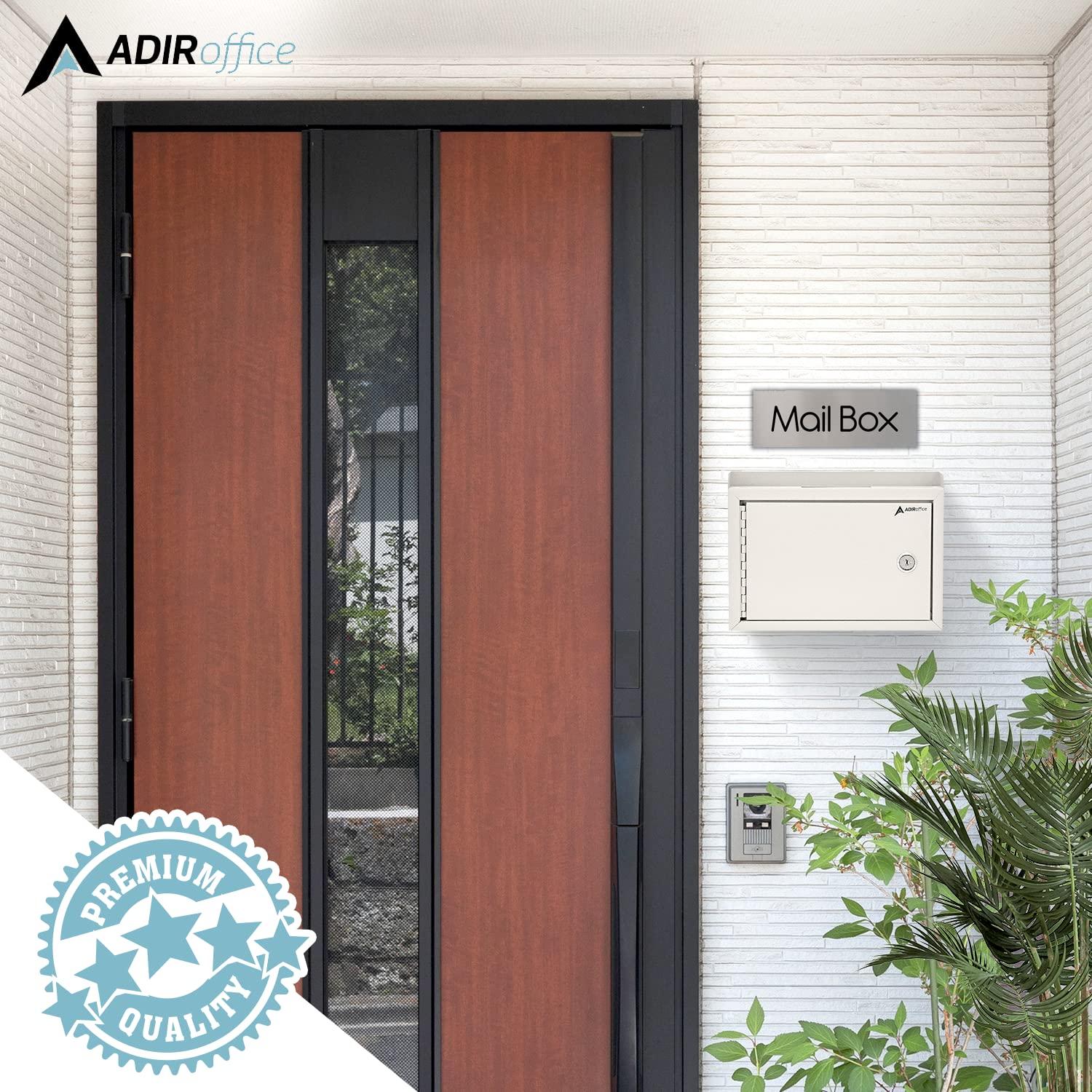 Adir Suggestion Box with Slot and Lock - Drop Box with Lock, Cash Dropbox - 9.8x7.5x3.4 In. Metal Deposit Box in White