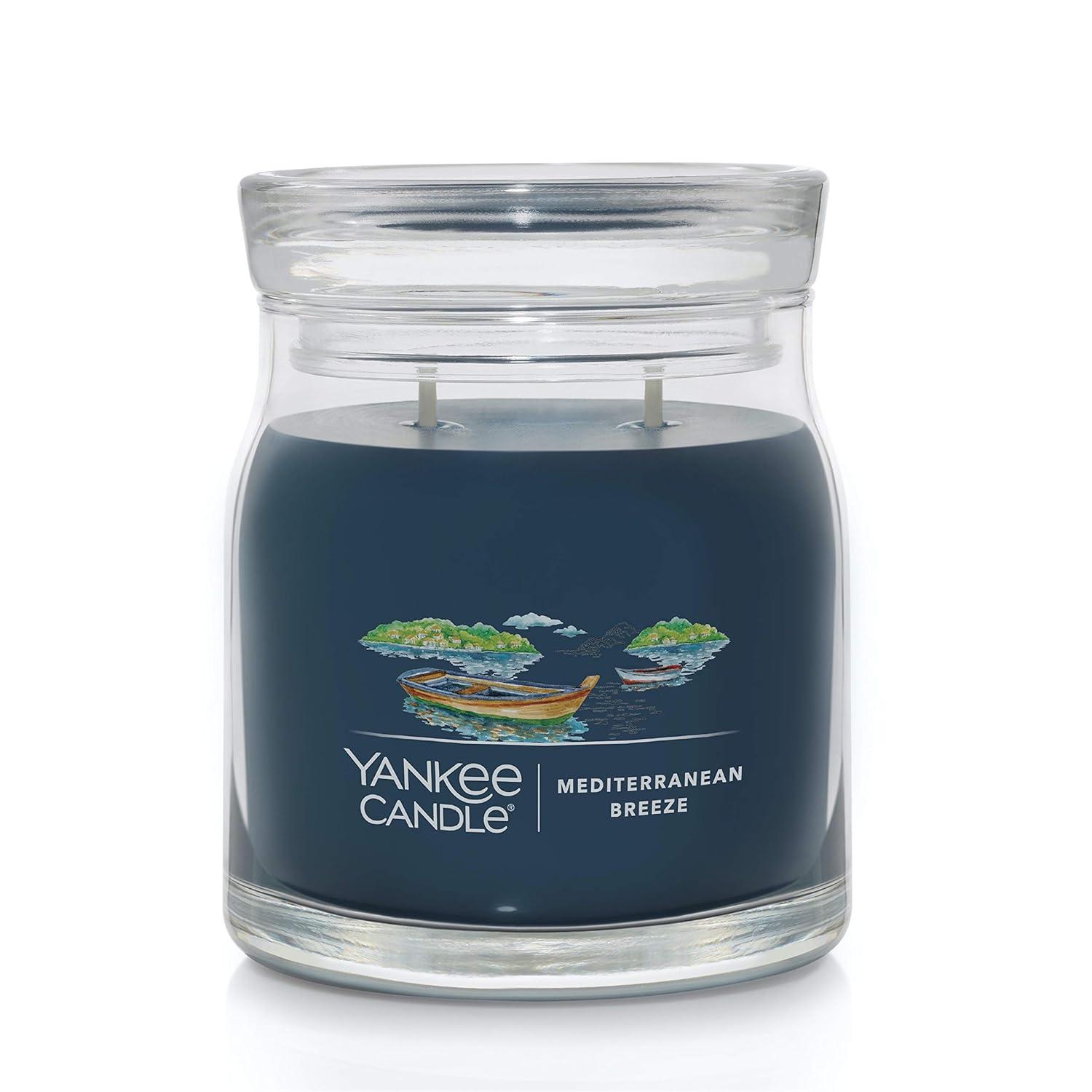 Mediterranean Breeze Blue Soy Tumbler Candle with Tin Lid