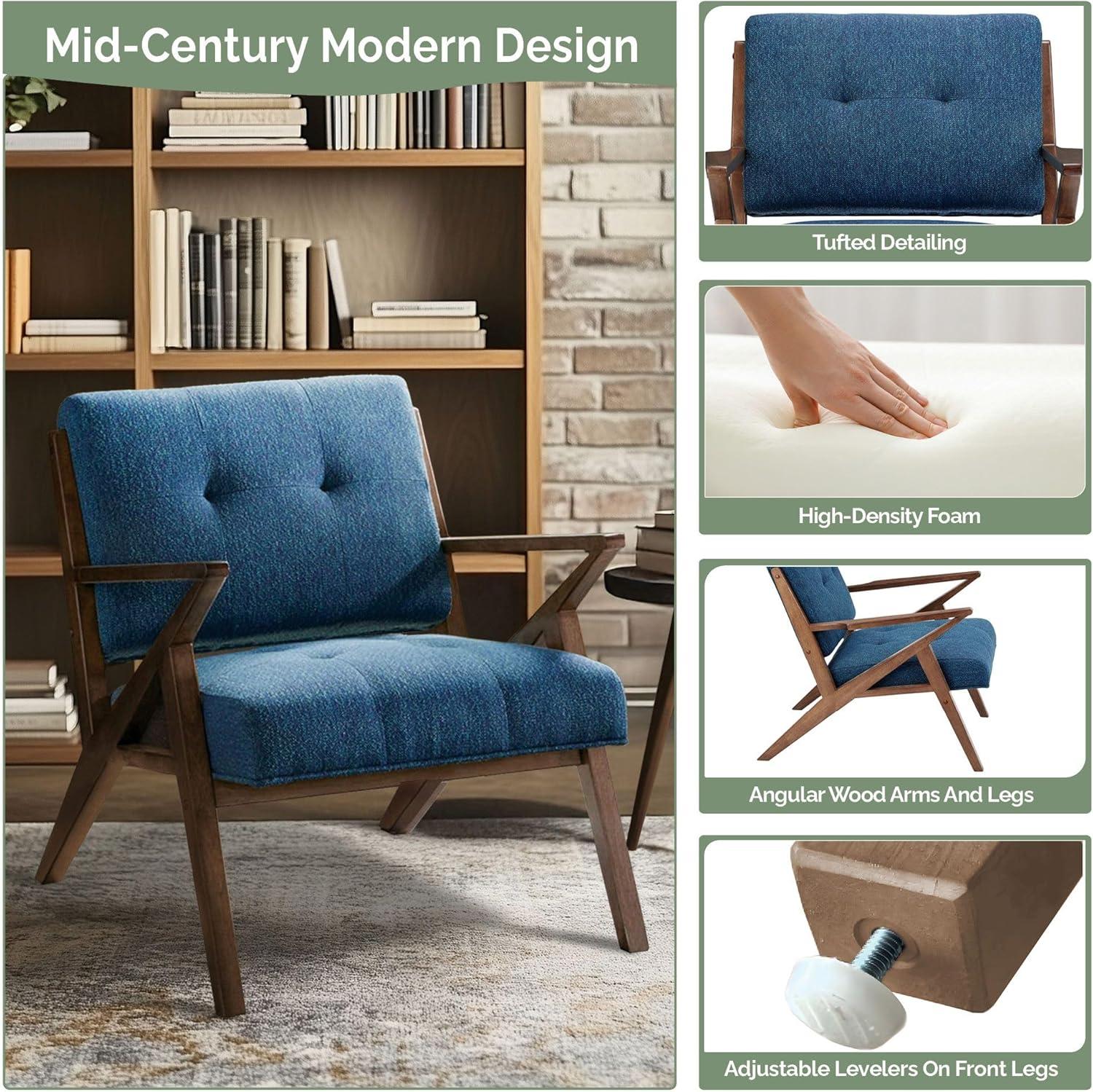 Desi Retro Button Tufted Armchair
