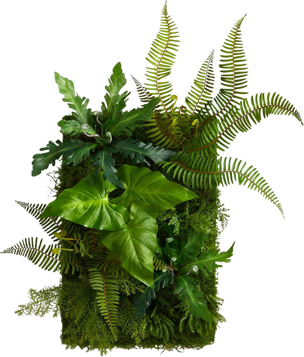 Nearly Natural 24-in x 16-in Mixed Foliage Artificial Living Wall