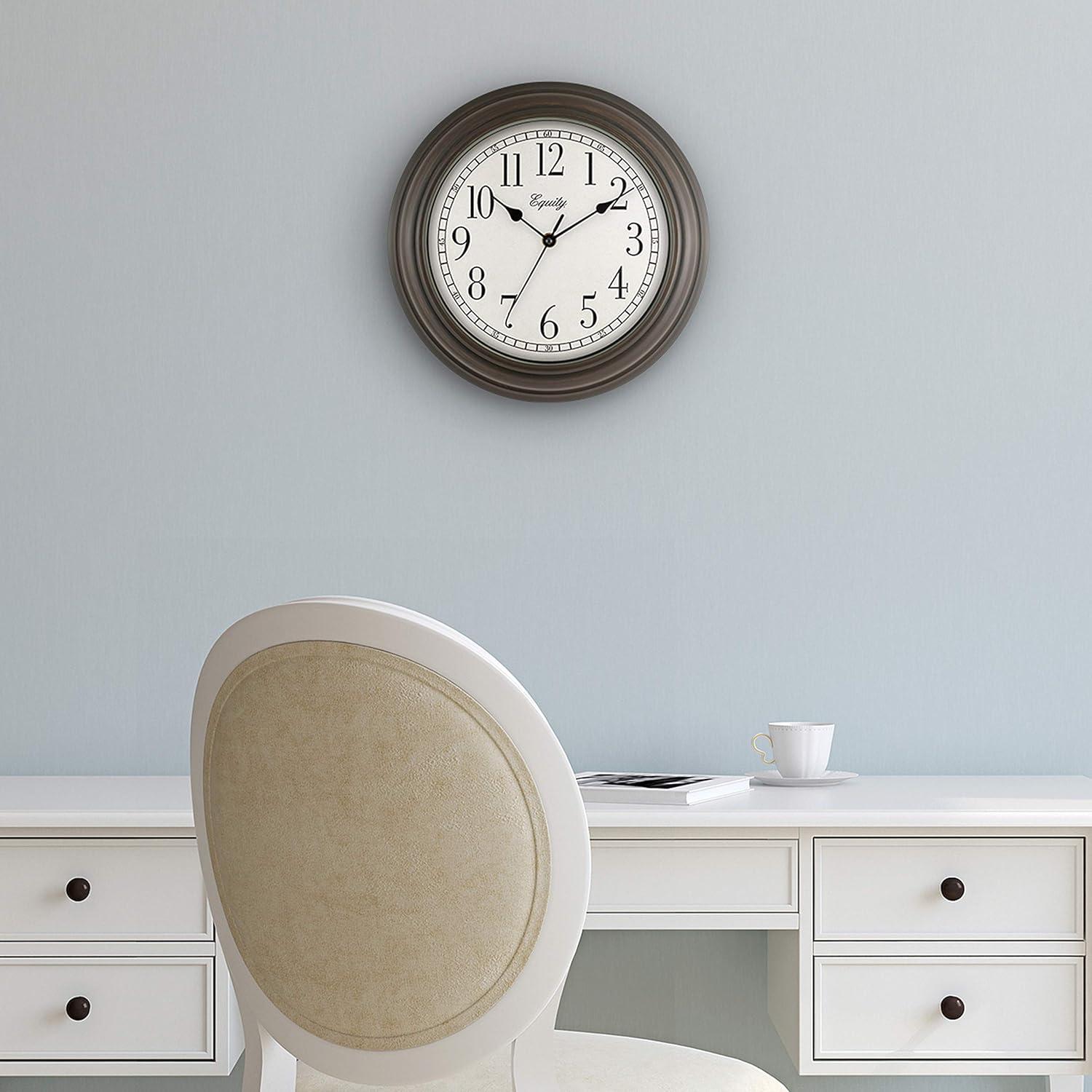 Equity by La Crosse 12 Inch Cora Quartz Analog Wall Clock, 20898