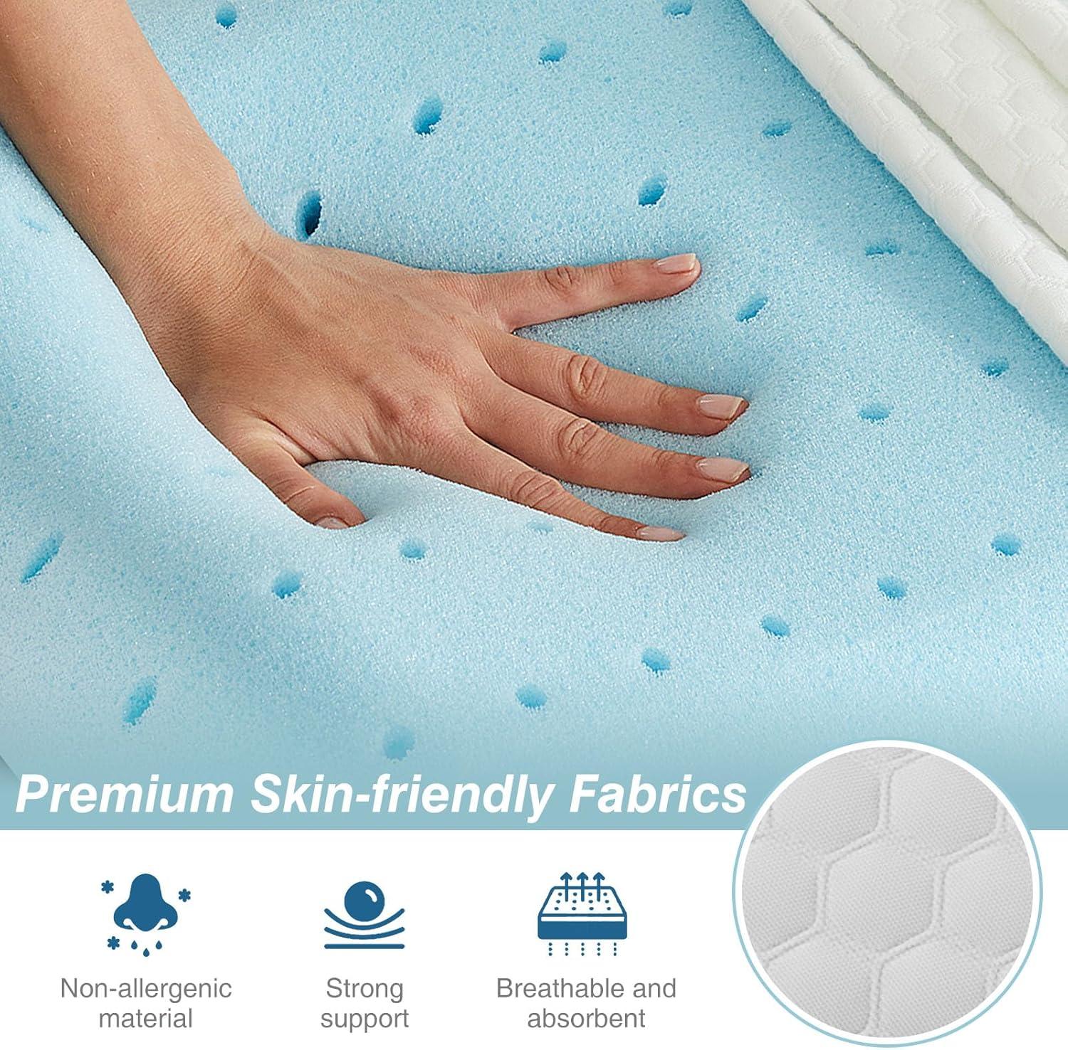 Standard White Memory Foam Cooling Bed Pillow Pack