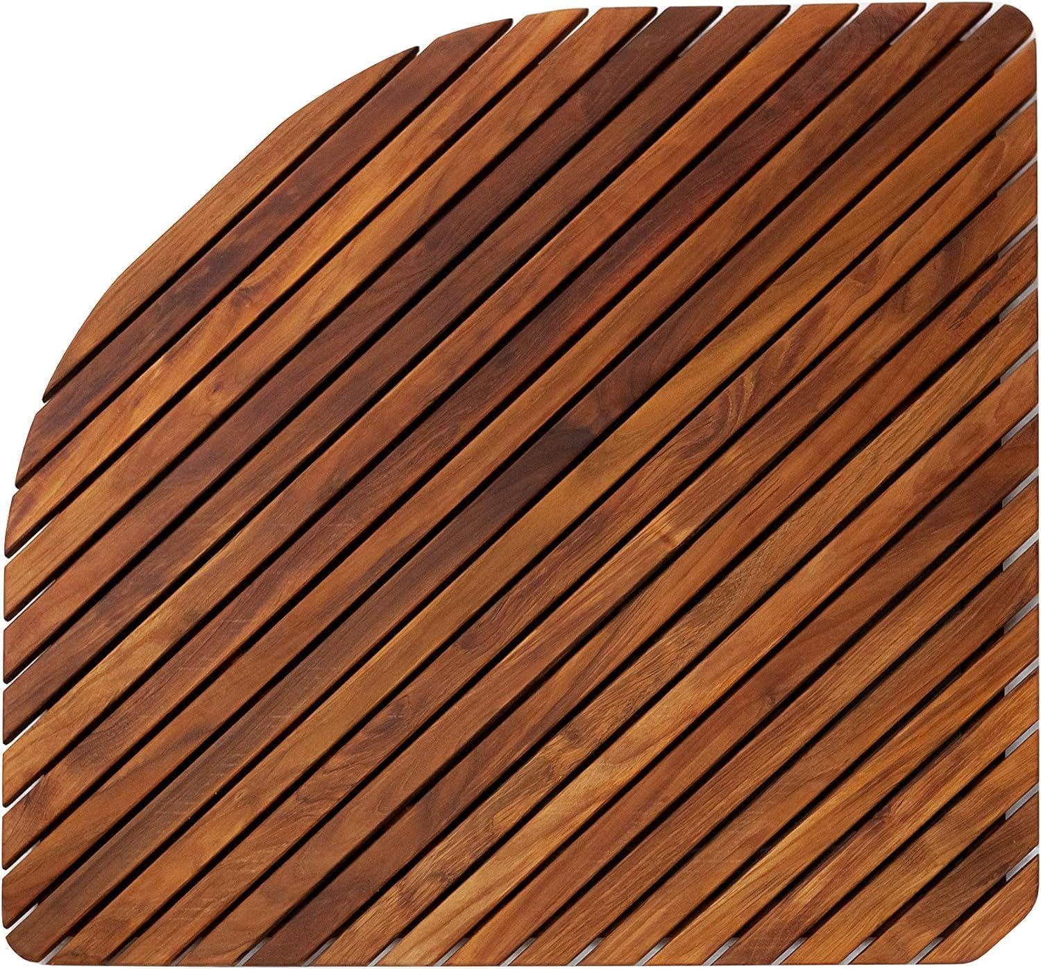 Nordic Teak 30" x 30" Oiled Wooden Bath Mat