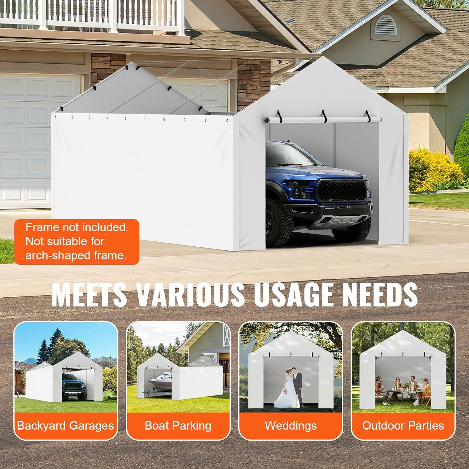 VEVOR 10 Ft. W x 20 Ft. D Garage
