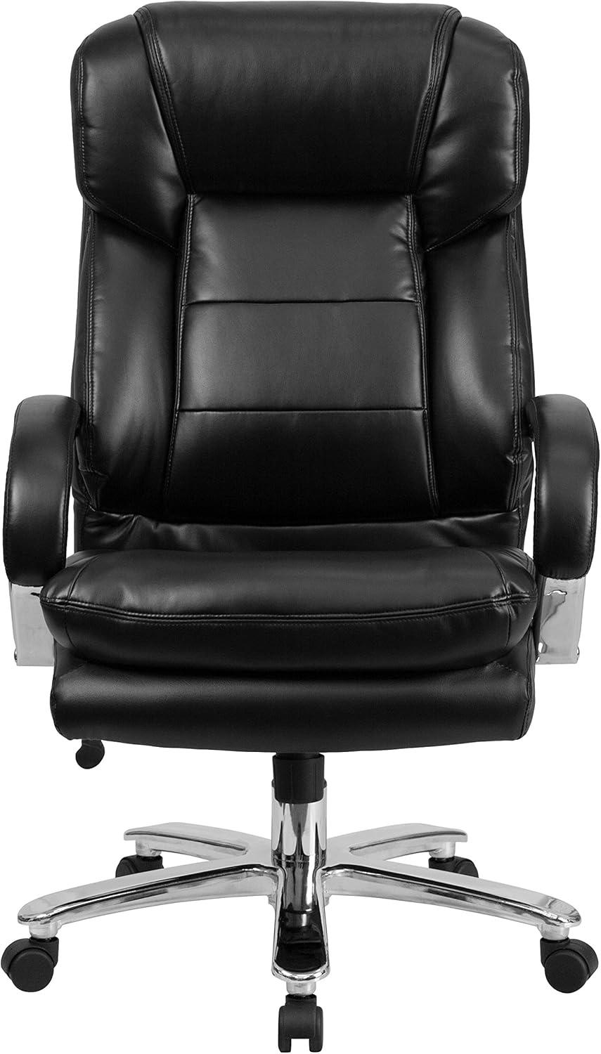 Belladonna Big & Tall LeatherSoft Ergonomic Office Chair with Headrest and Loop Arms by Flash Furniture