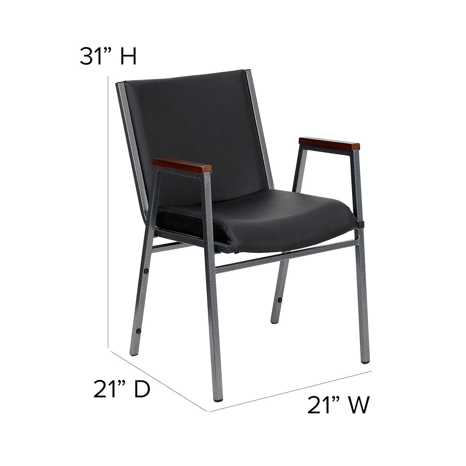 Flash Furniture Aliya Heavy Duty Stack Chair with Arms (Set of 4)