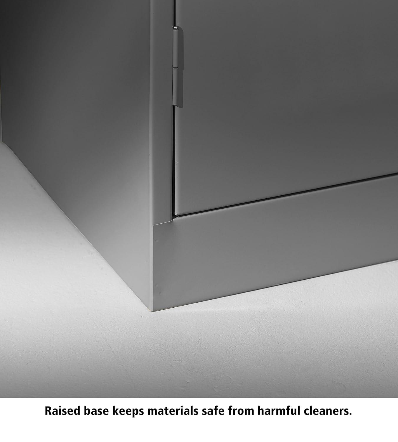 Tennsco Full-Height Standard Storage Cabinet 36" x 18" x 72" - 2 x Door(s) - Security Lock, Welded, Reinforced, Hinged Door - Light Gray - Chrome - Recycled