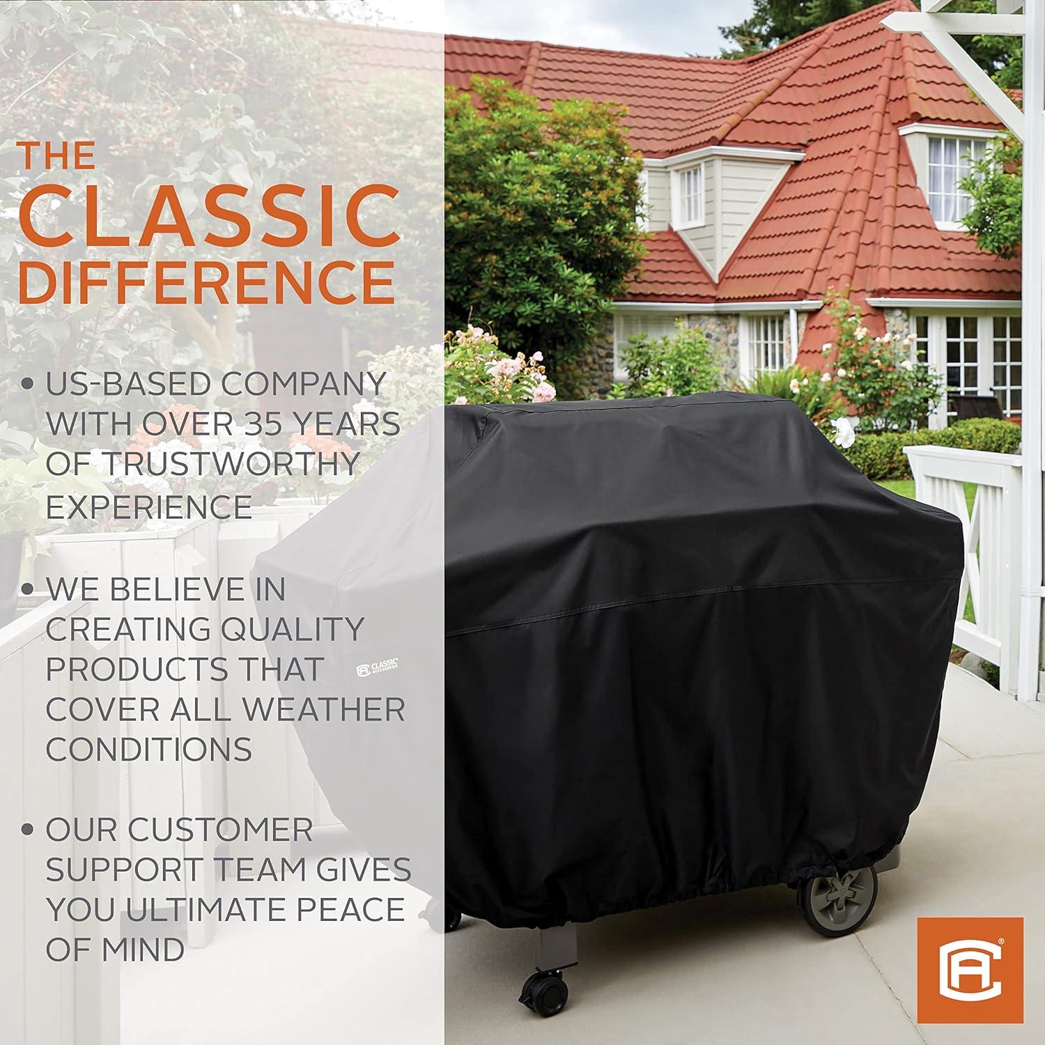 Classic Accessories Water-Resistant 42 Inch Square Fire Pit Table Cover