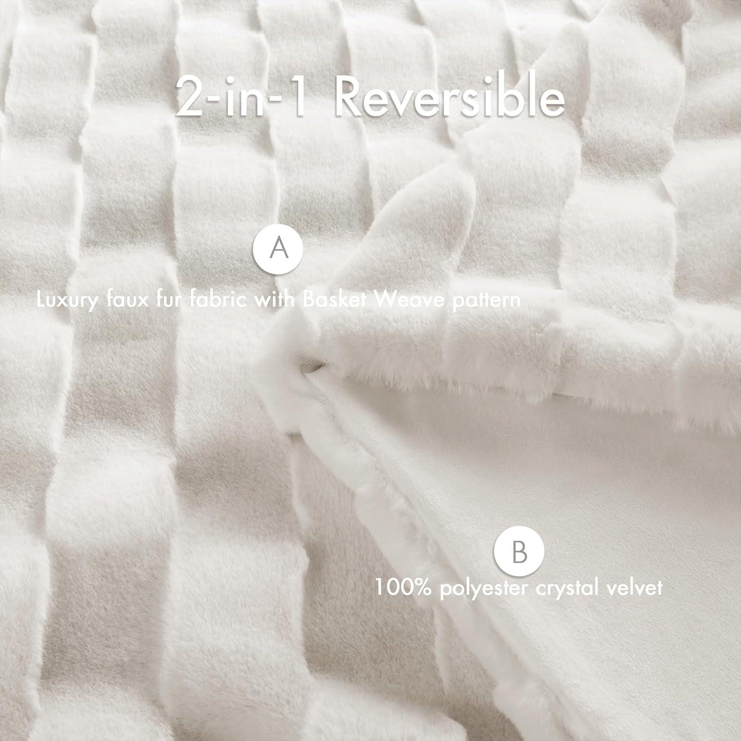 Madison Park Vivienne Faux Fur Throw