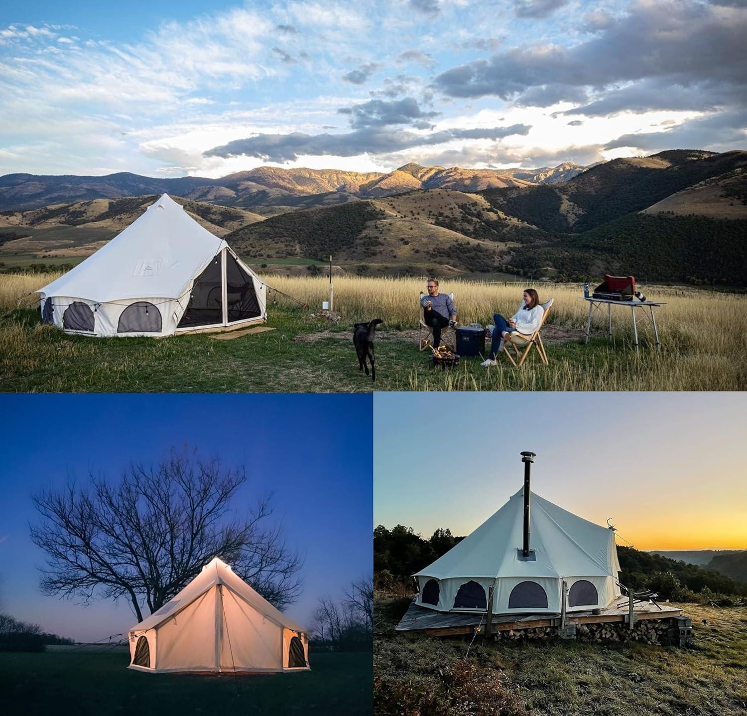 White Duck Outdoors 13ft Avalon Bell Tent (Fire & Water Repellent)