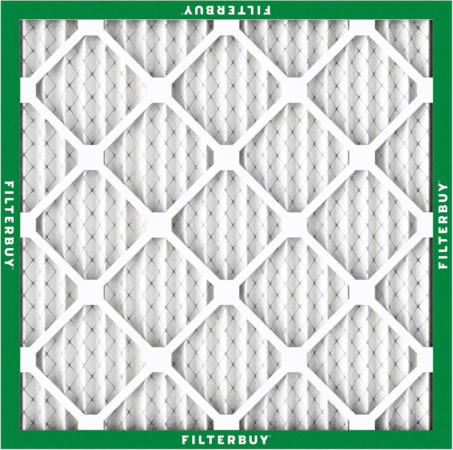 Filterbuy 20x20x1 Air Filter MERV 8, Pleated HVAC AC Furnace Filters Replacement