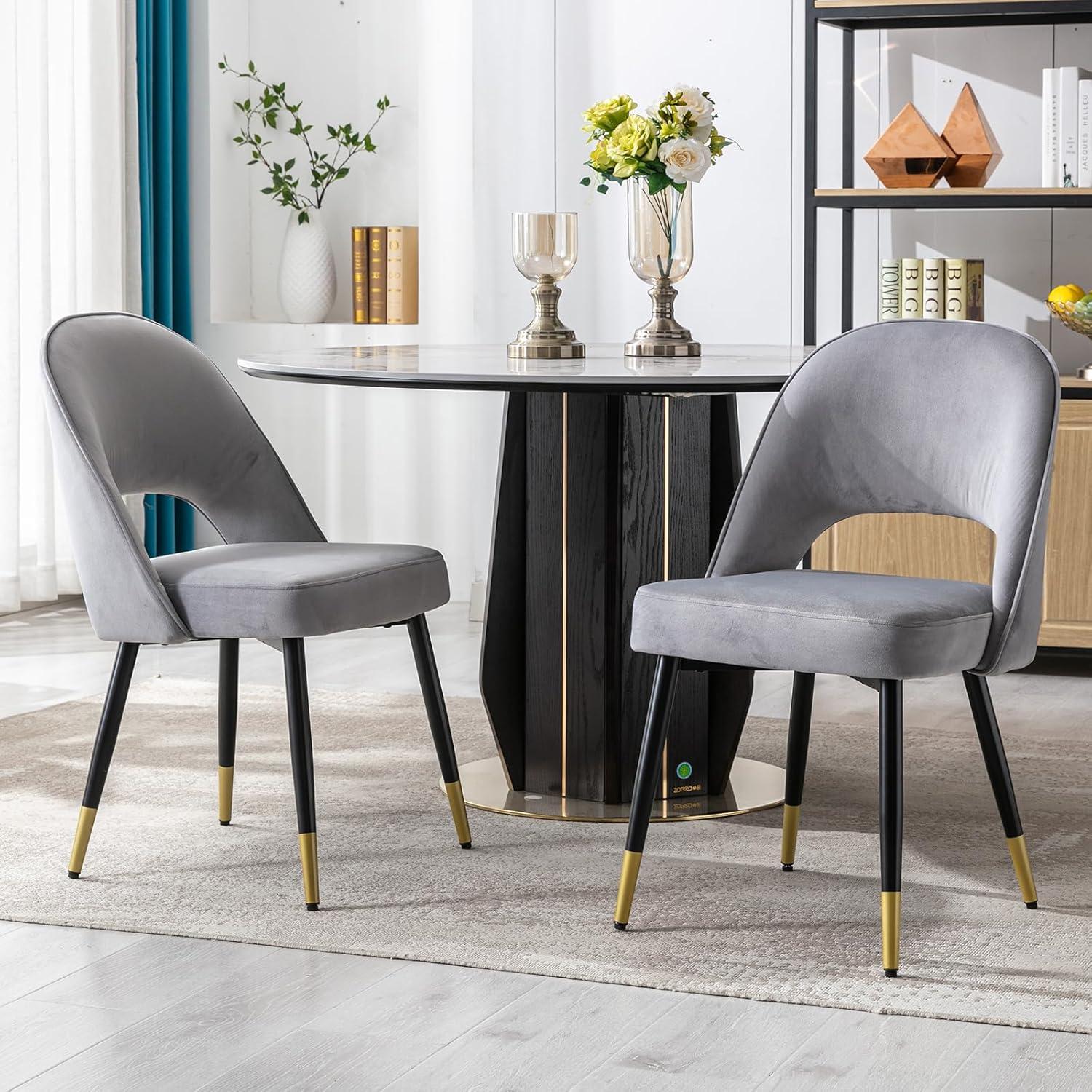 Mercer41 Volena 19.1'' H Velvet Upholstered Side Chair (Set of 2)