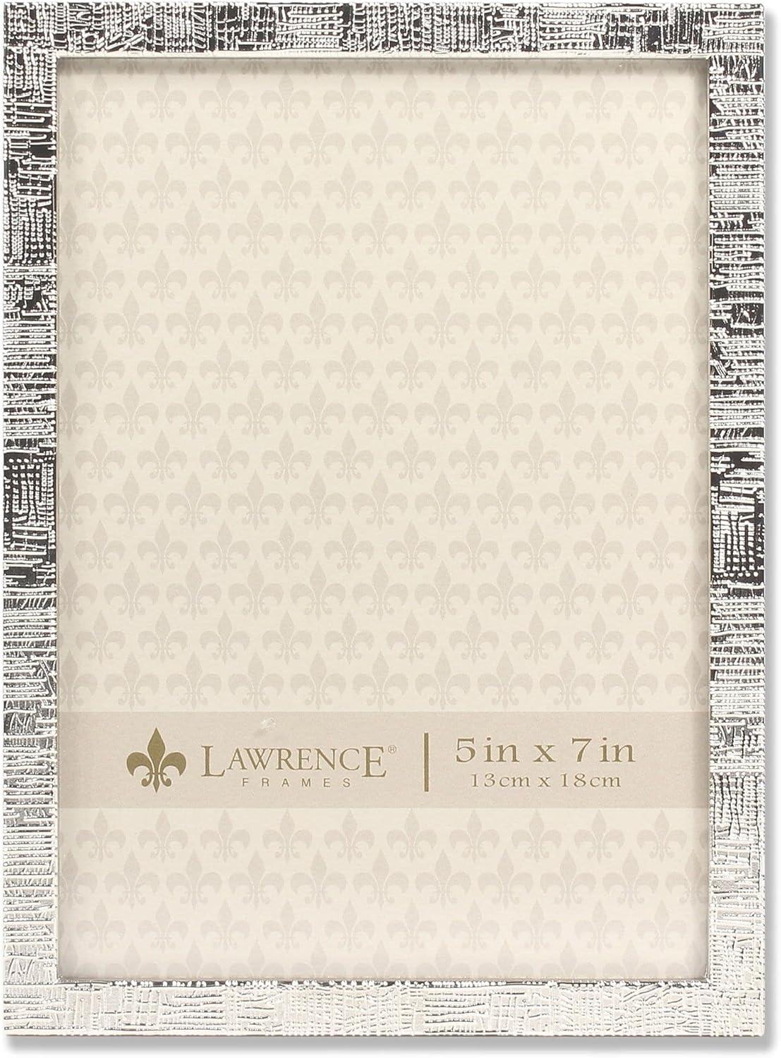 SILVER LINEN Pattern frame by Lawrence Frames - 5x7