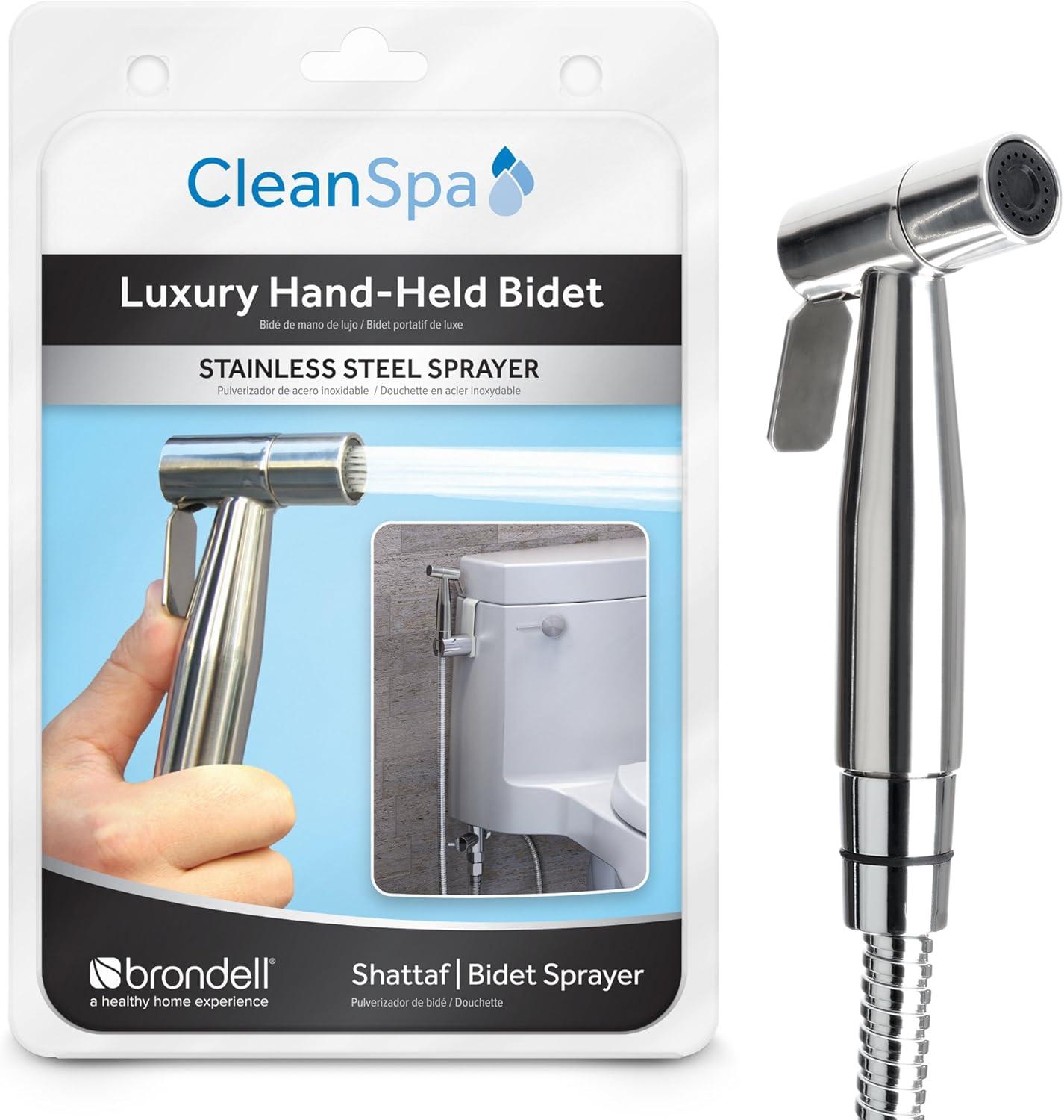 Brondell Silver Stainless Steel Hand Held Bidet with Hardware