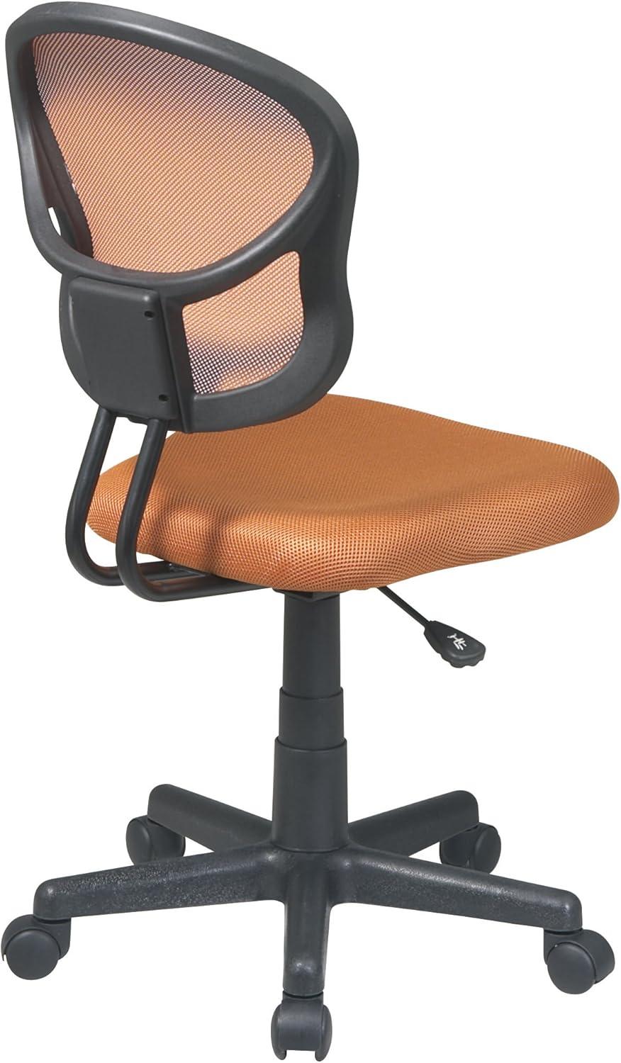 OSP Home Furnishings Mesh Task Chair In Orange Fabric