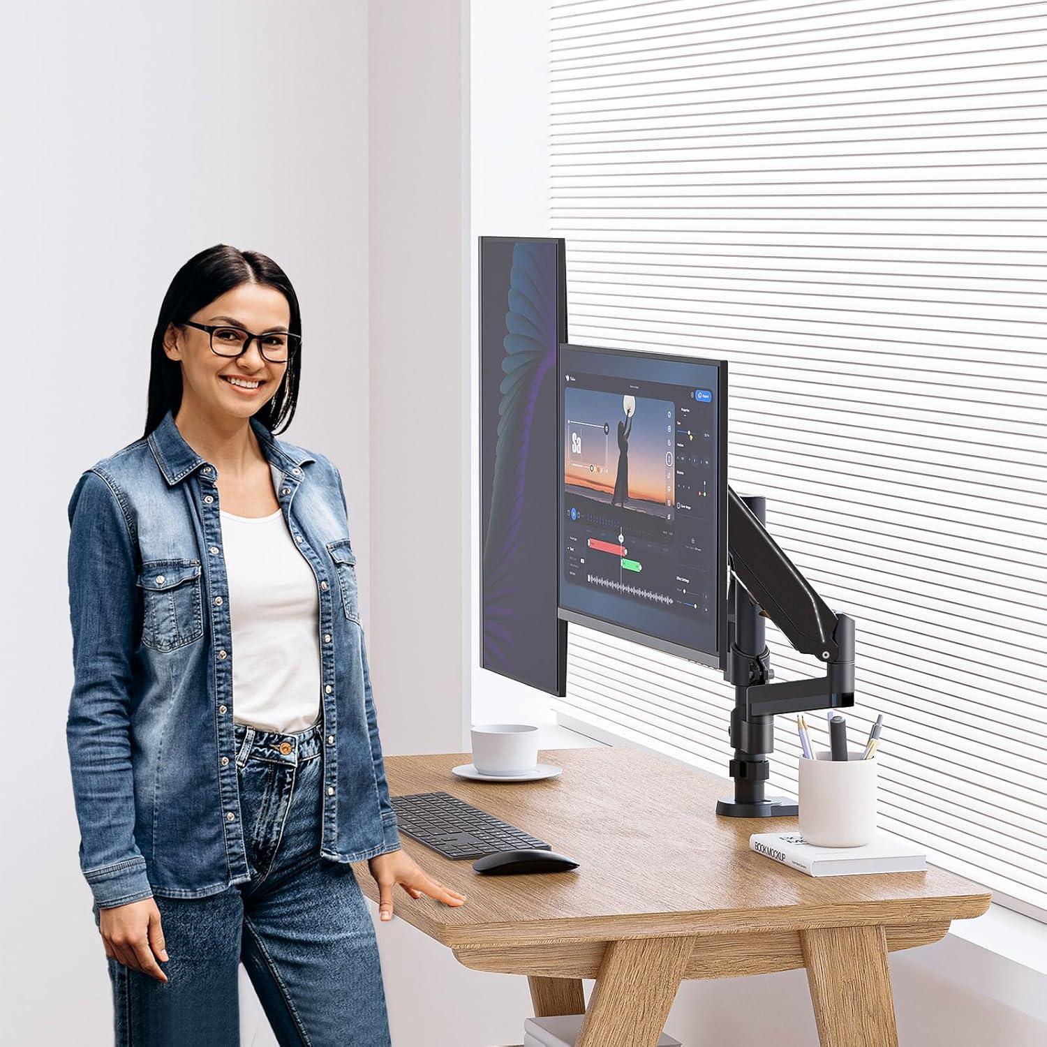 WALI GSDM002 2 TV & Monitor Mount with Accessories Included