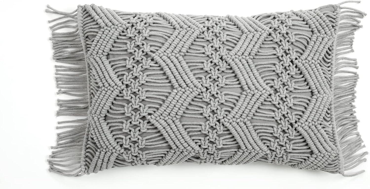Lush Decor 100% Cotton Lumbar Rectangular Pillow Cover