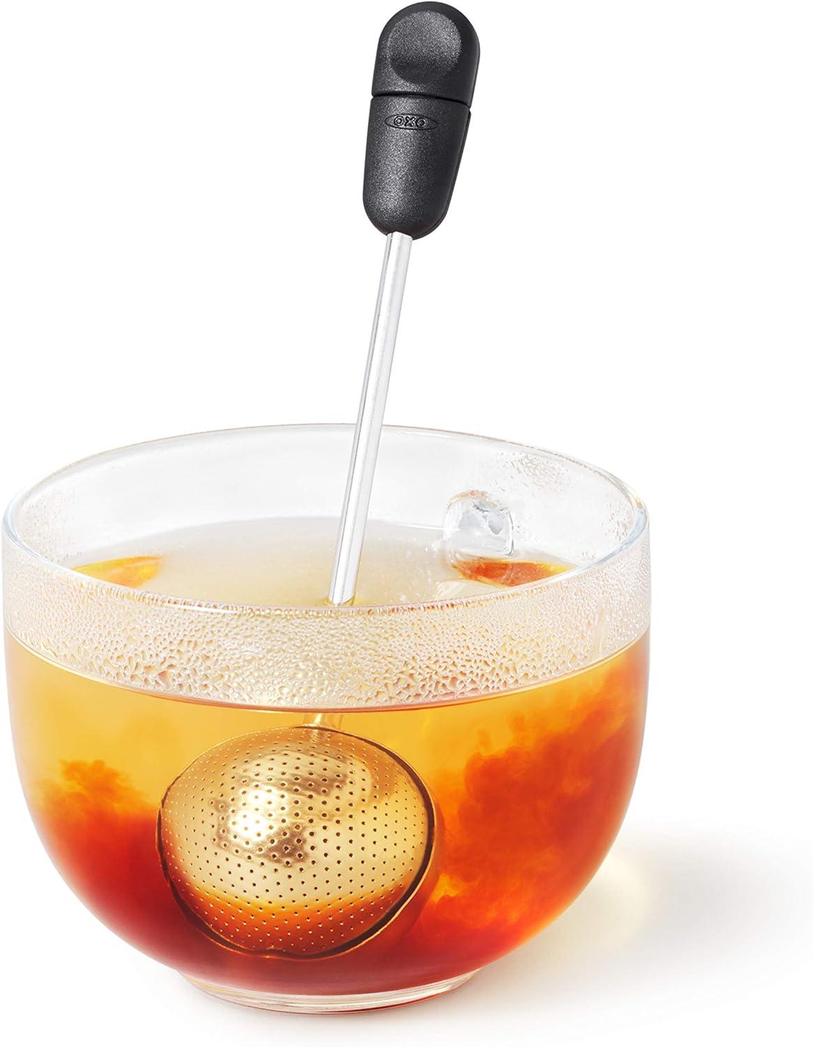 OXO Silver Stainless Steel Twisting Tea Ball Infuser