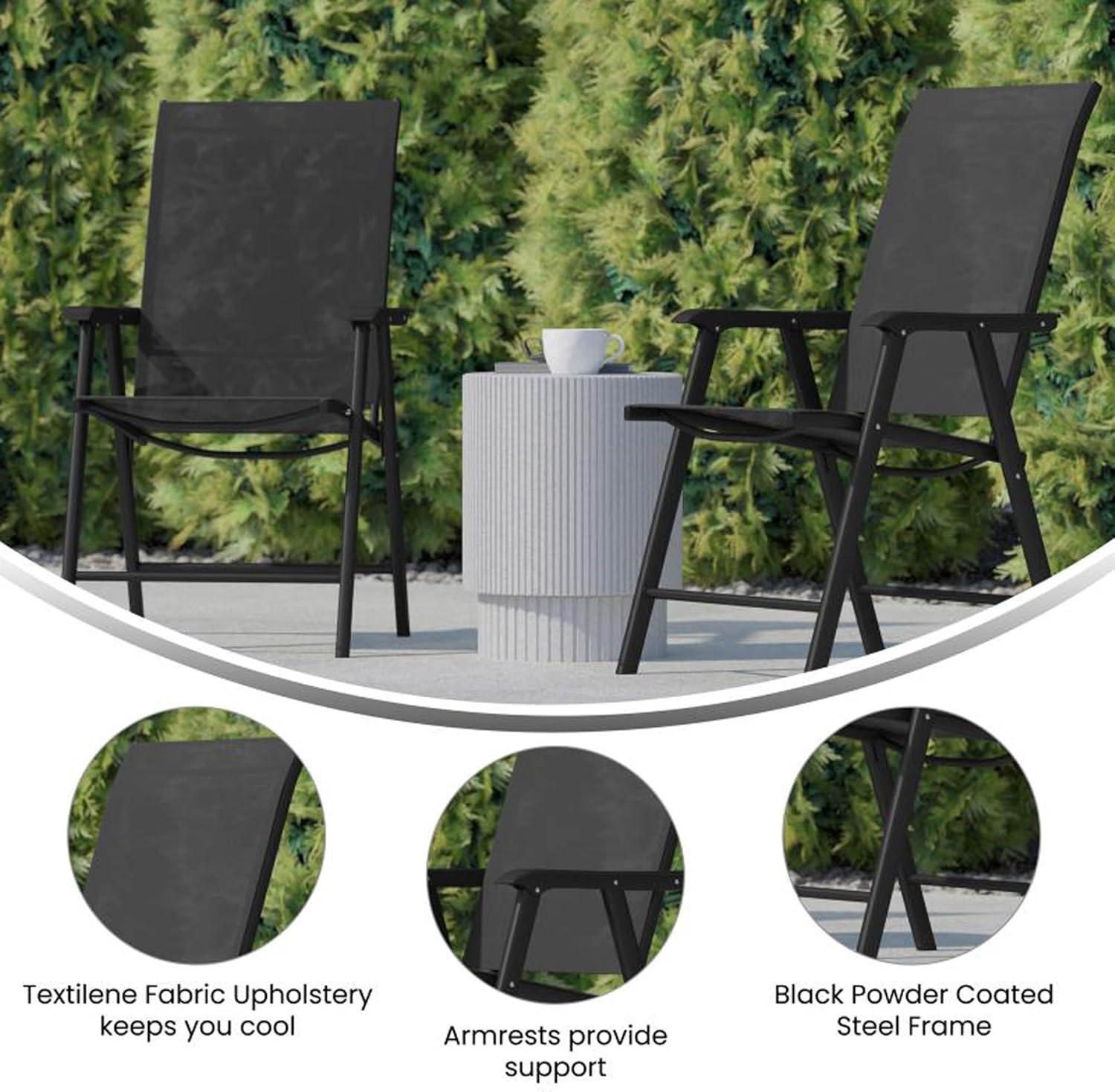 Flash Furniture Paladin Outdoor Folding Patio Sling Chair (2 Pack)