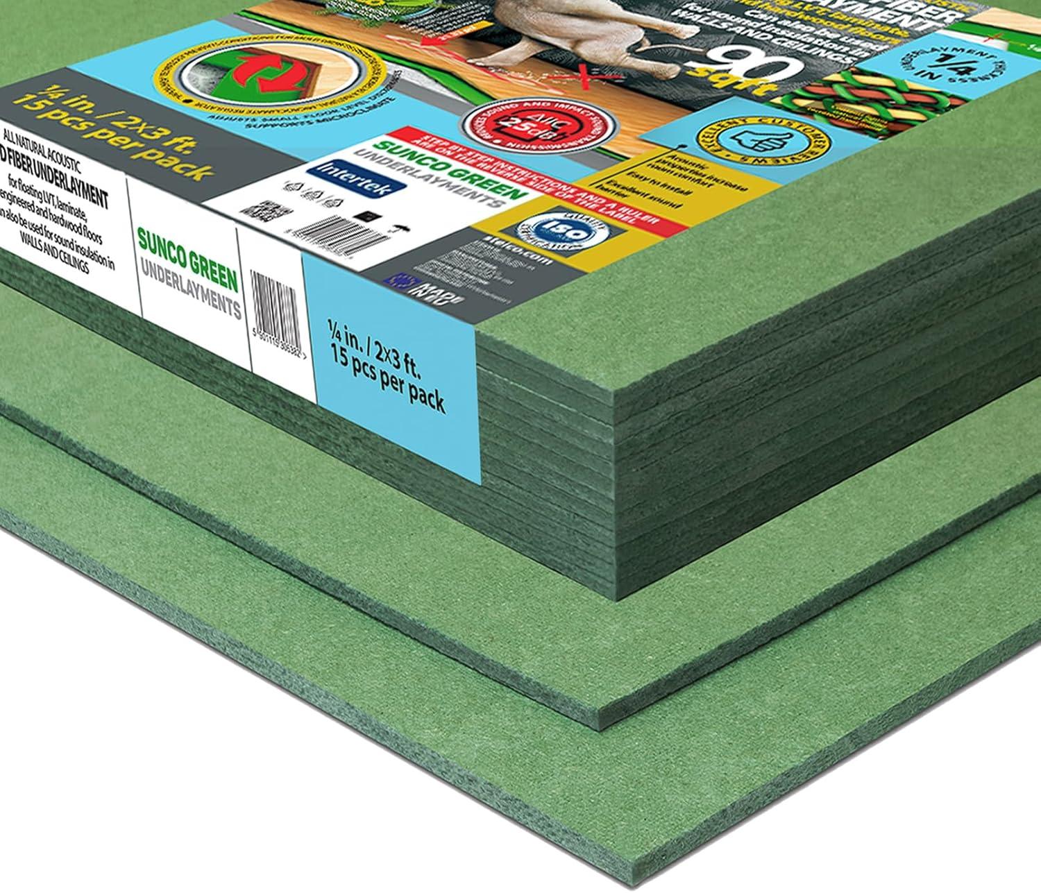 STEICO Wood Fiber Underlayment 6mm, 1/4 inches, 90 Square Feet