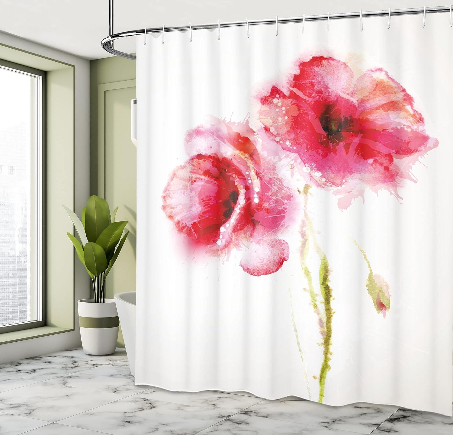 Shower Curtain with Hooks Included