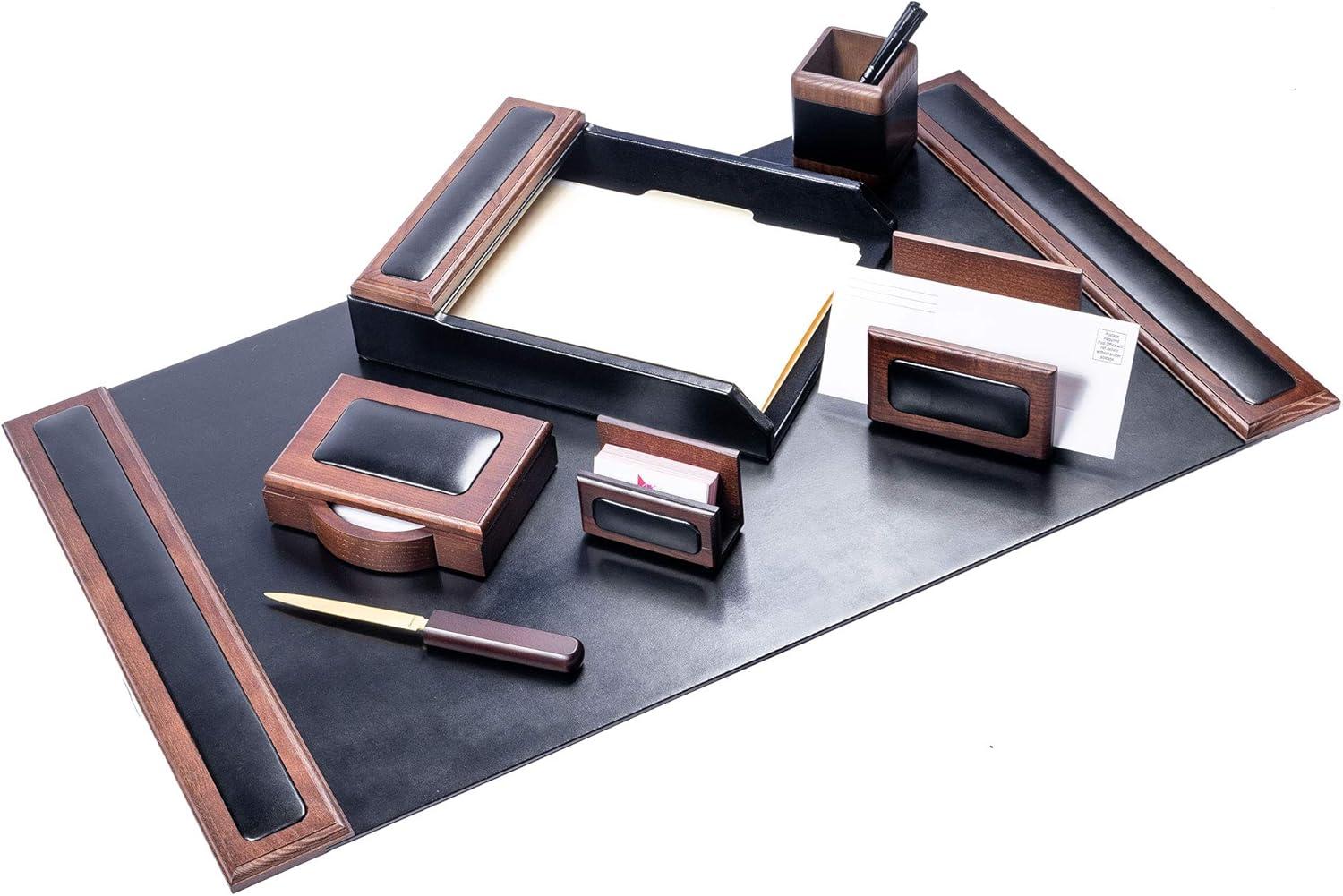 Dacasso Leather Desk Organizer Set