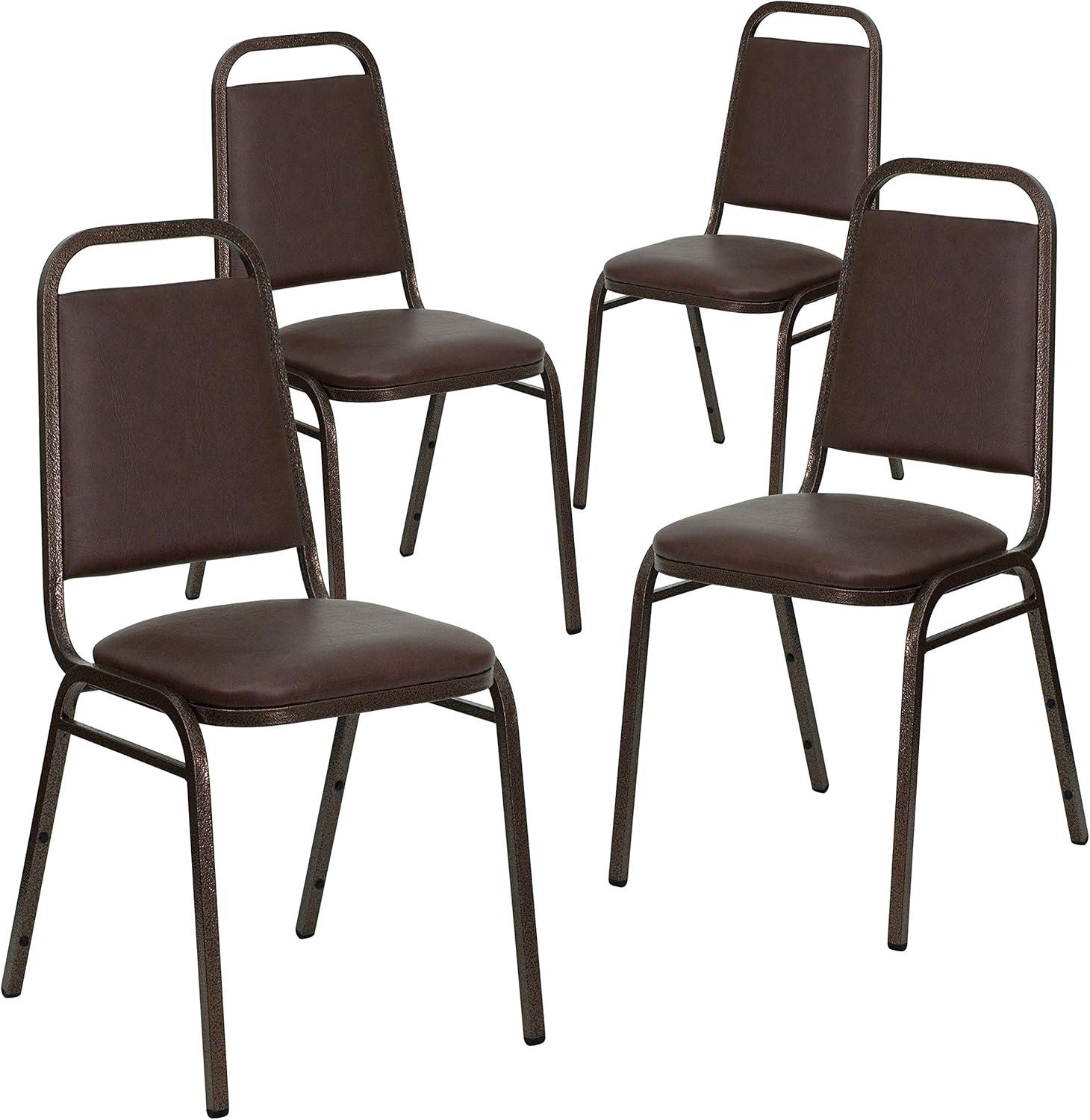 Flash Furniture Amaya Trapezoidal Stacking Banquet Chairs (Set of 4)