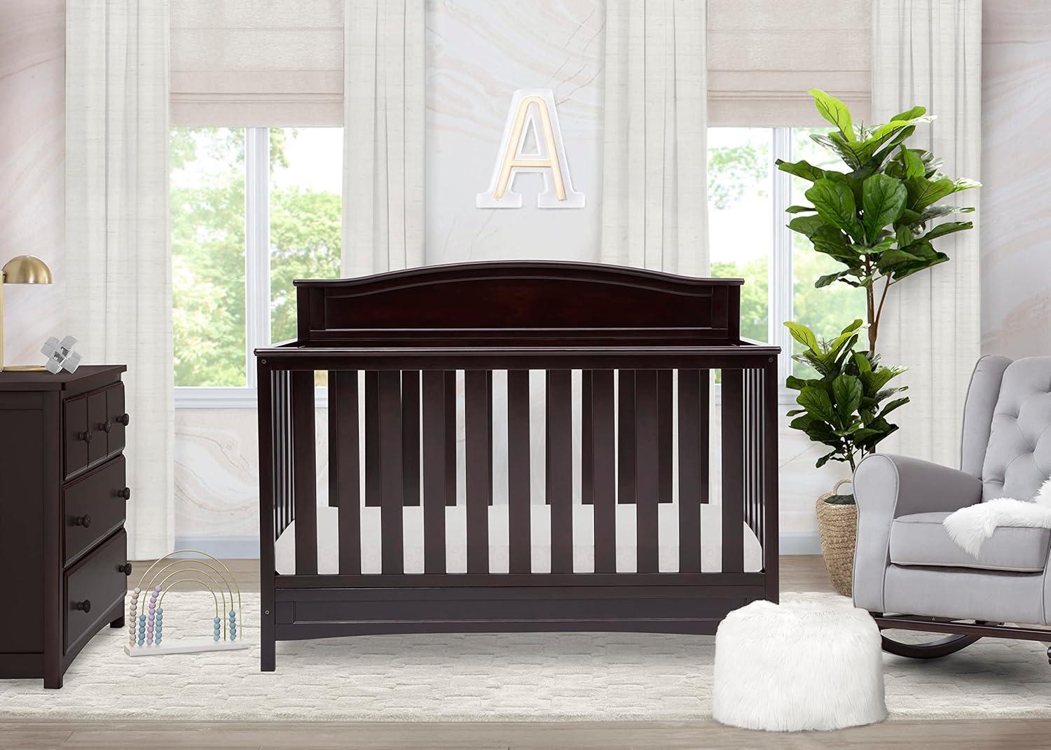 Delta Children Emery 4-in-1 Convertible Crib - Dark Chocolate