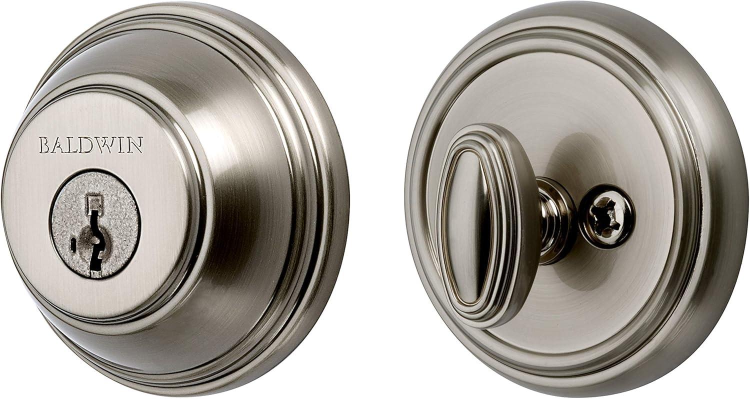 Baldwin Prestige 380 Round Single Cylinder Deadbolt Featuring SmartKey® Security