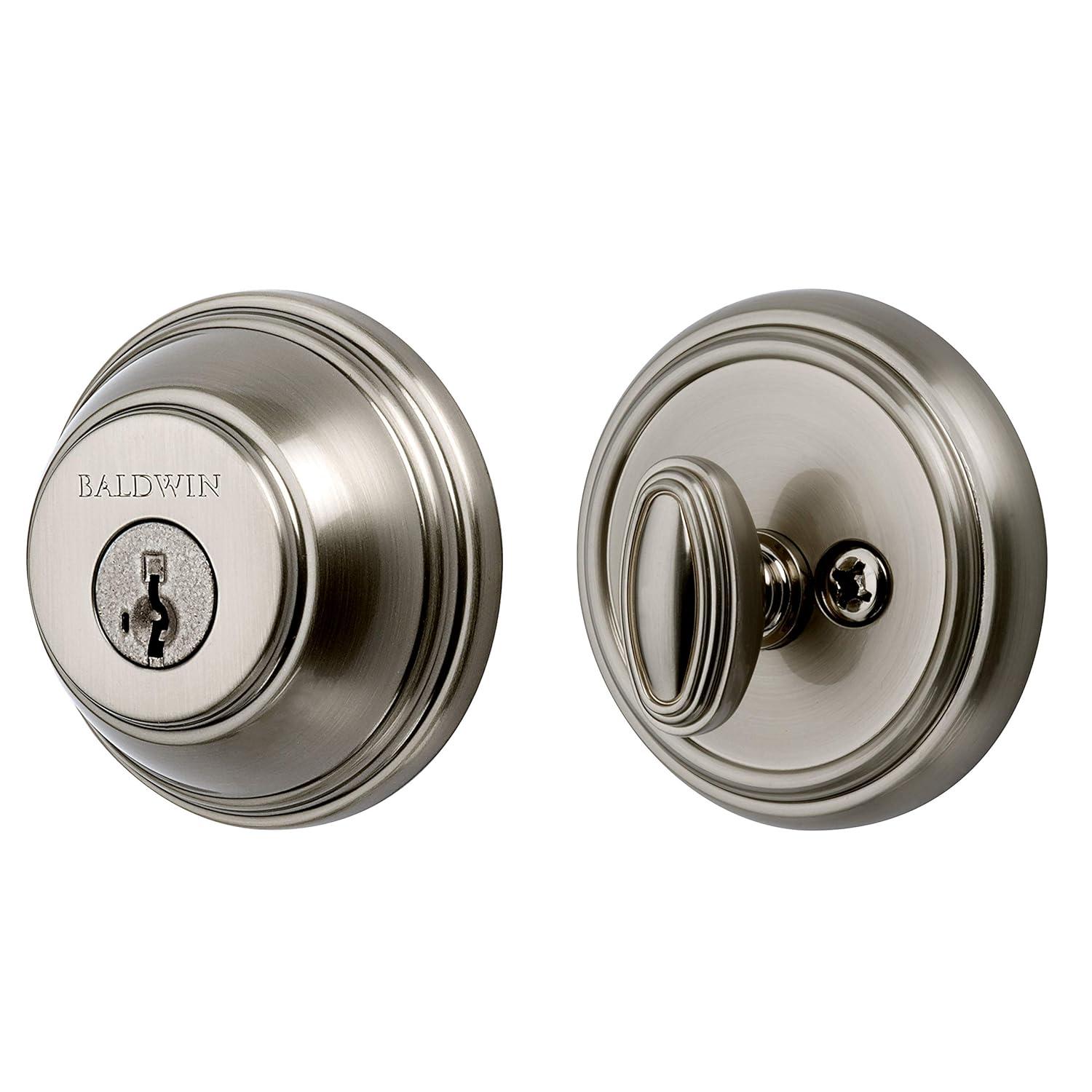 Baldwin Prestige 380 Round Single Cylinder Deadbolt Featuring SmartKey® Security