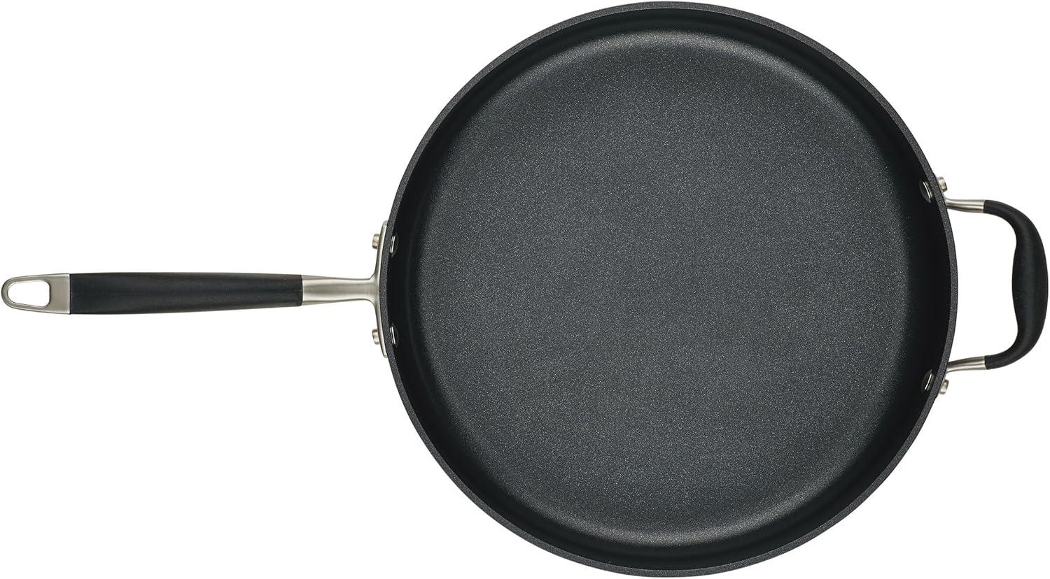 Anolon Advanced Home 12" Hard-Anodized Nonstick Deep Frying Pan with Lid, Bronze