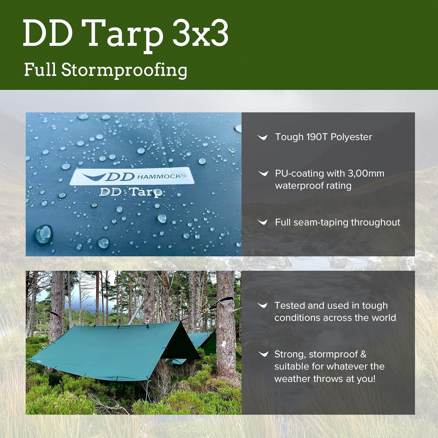 DD Hammocks - DD Tarp 3x3 - Olive Green: 10ft x 10ft