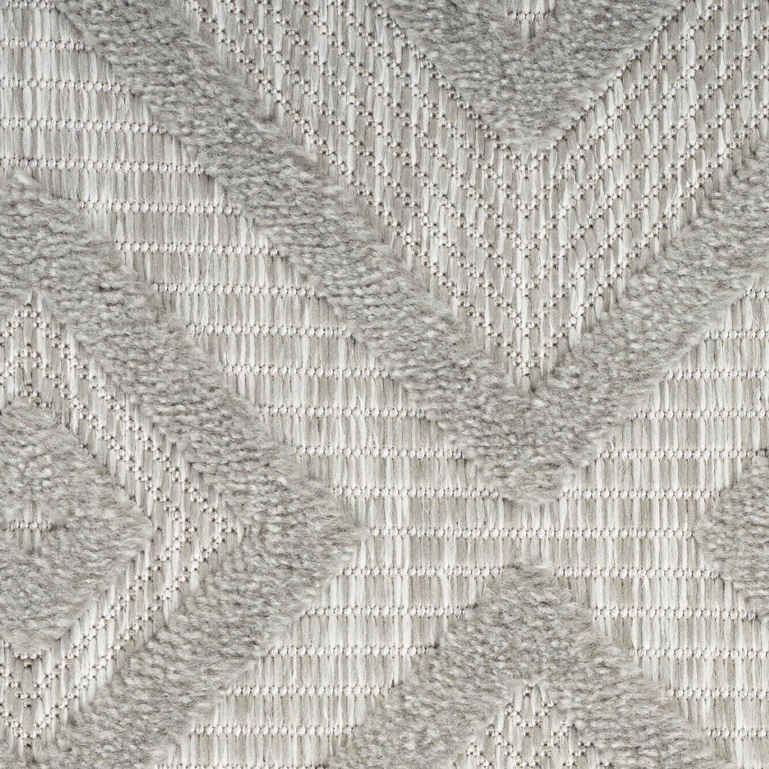 Nourison Versatile Solid Diamond Indoor Outdoor Flatweave Area Rug