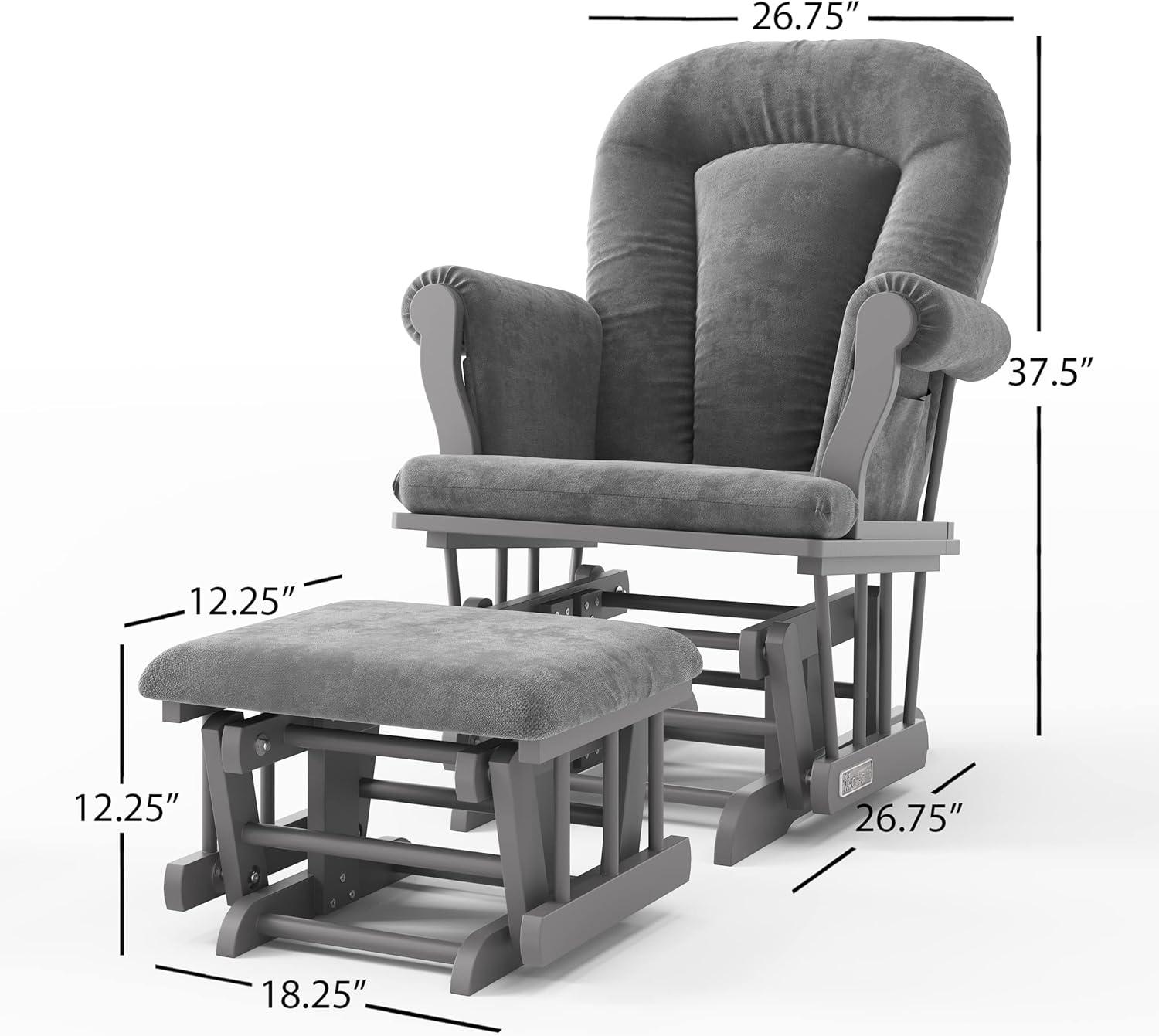 Cozy Glider Rocker and Ottoman